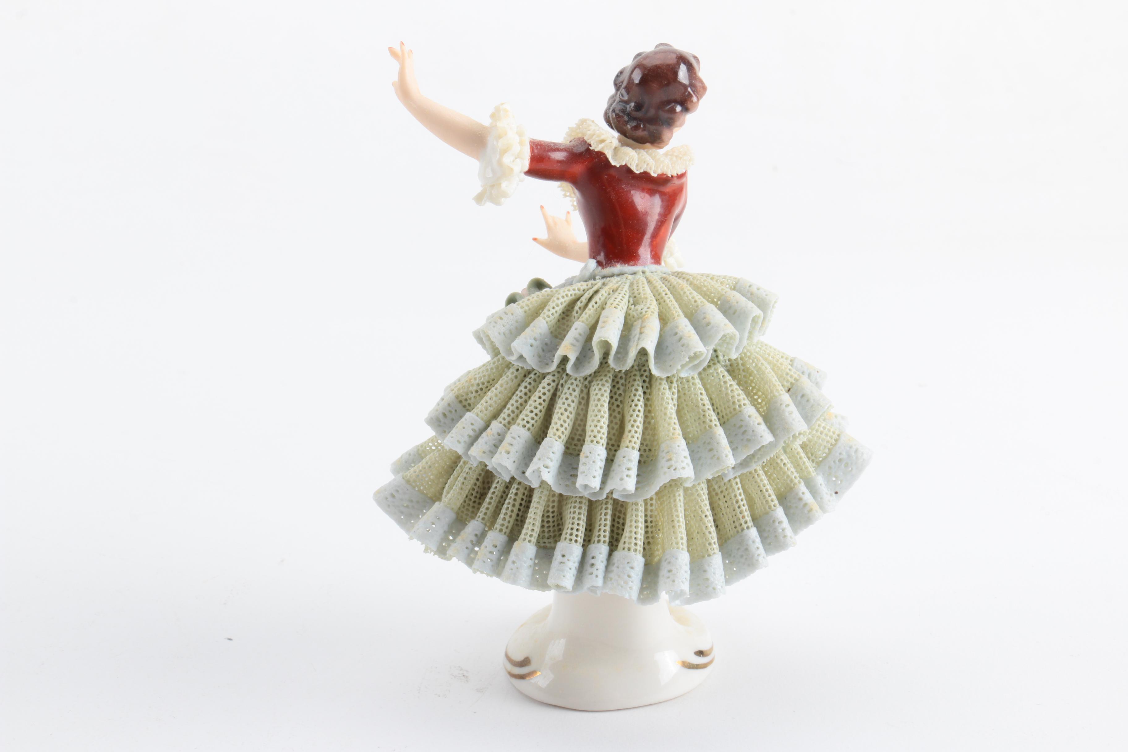 Dresden Porcelain Lace Figurines