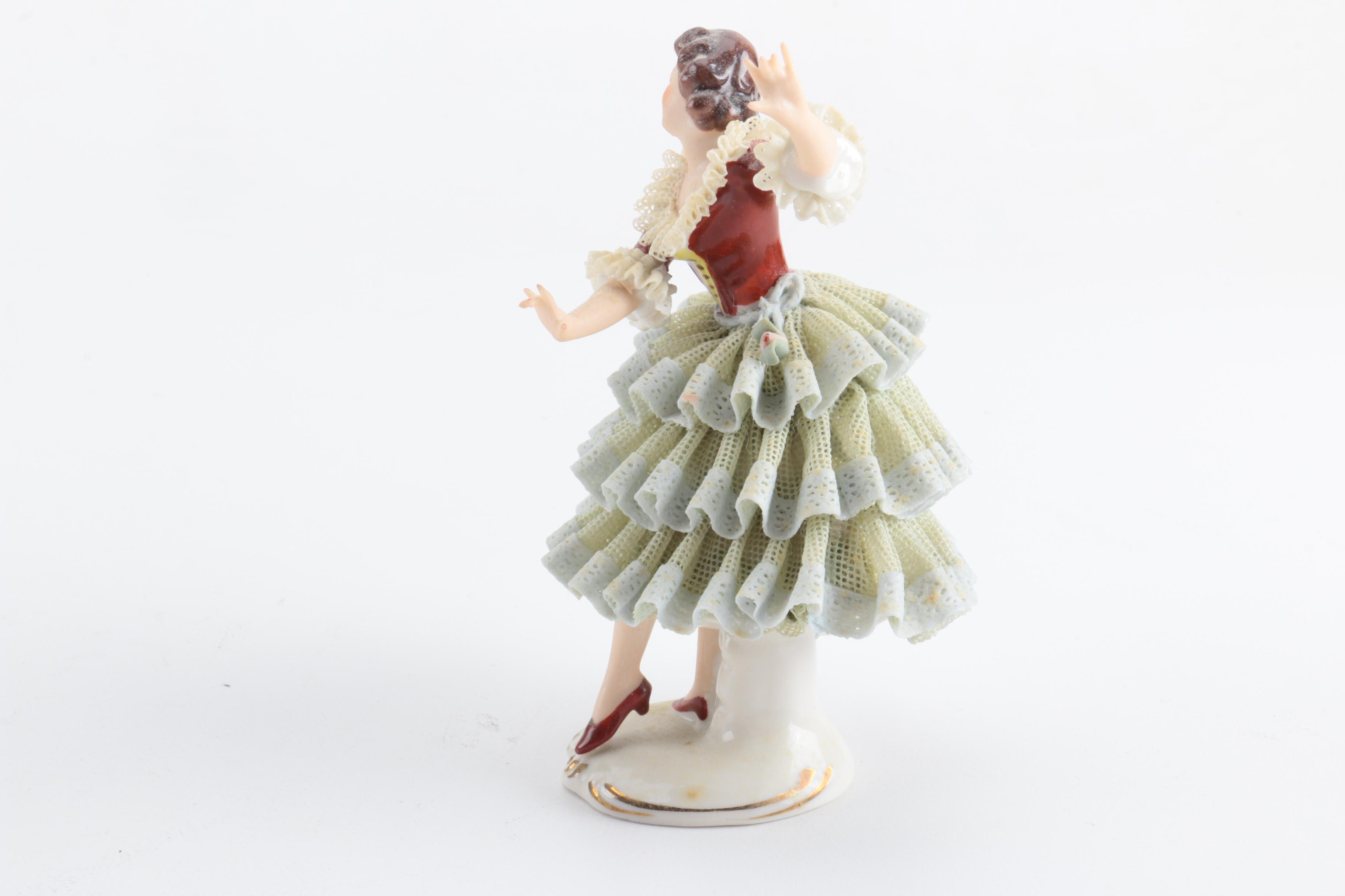 Dresden Porcelain Lace Figurines