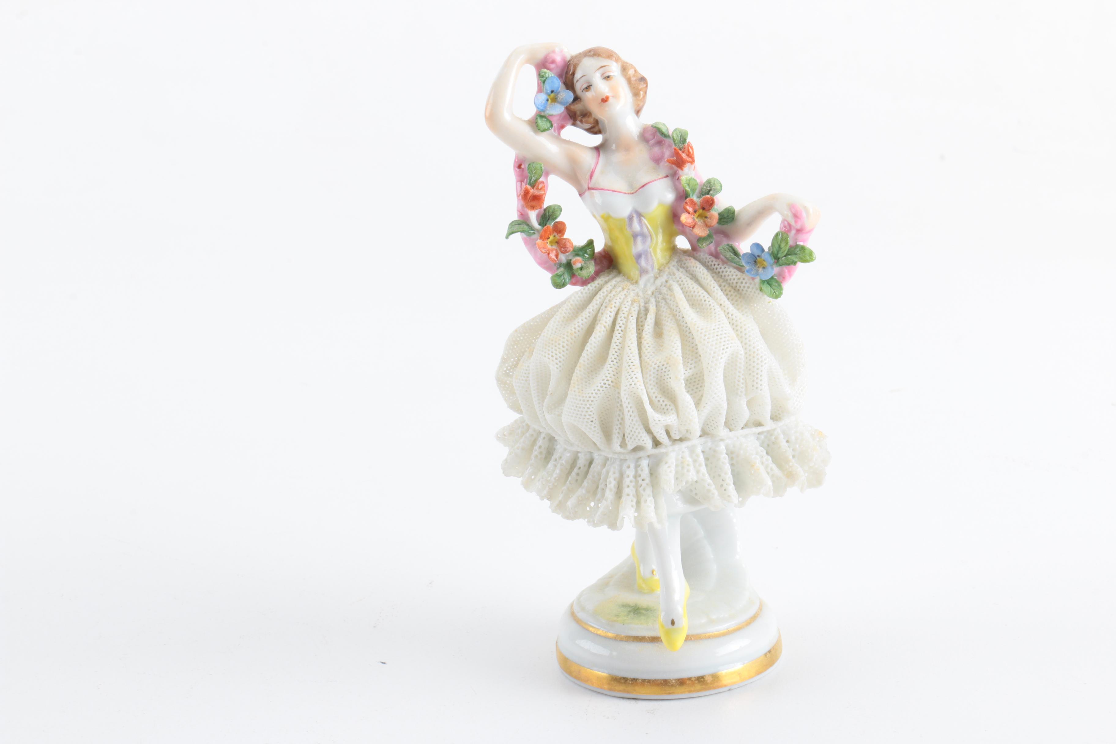 Dresden Porcelain Lace Figurines