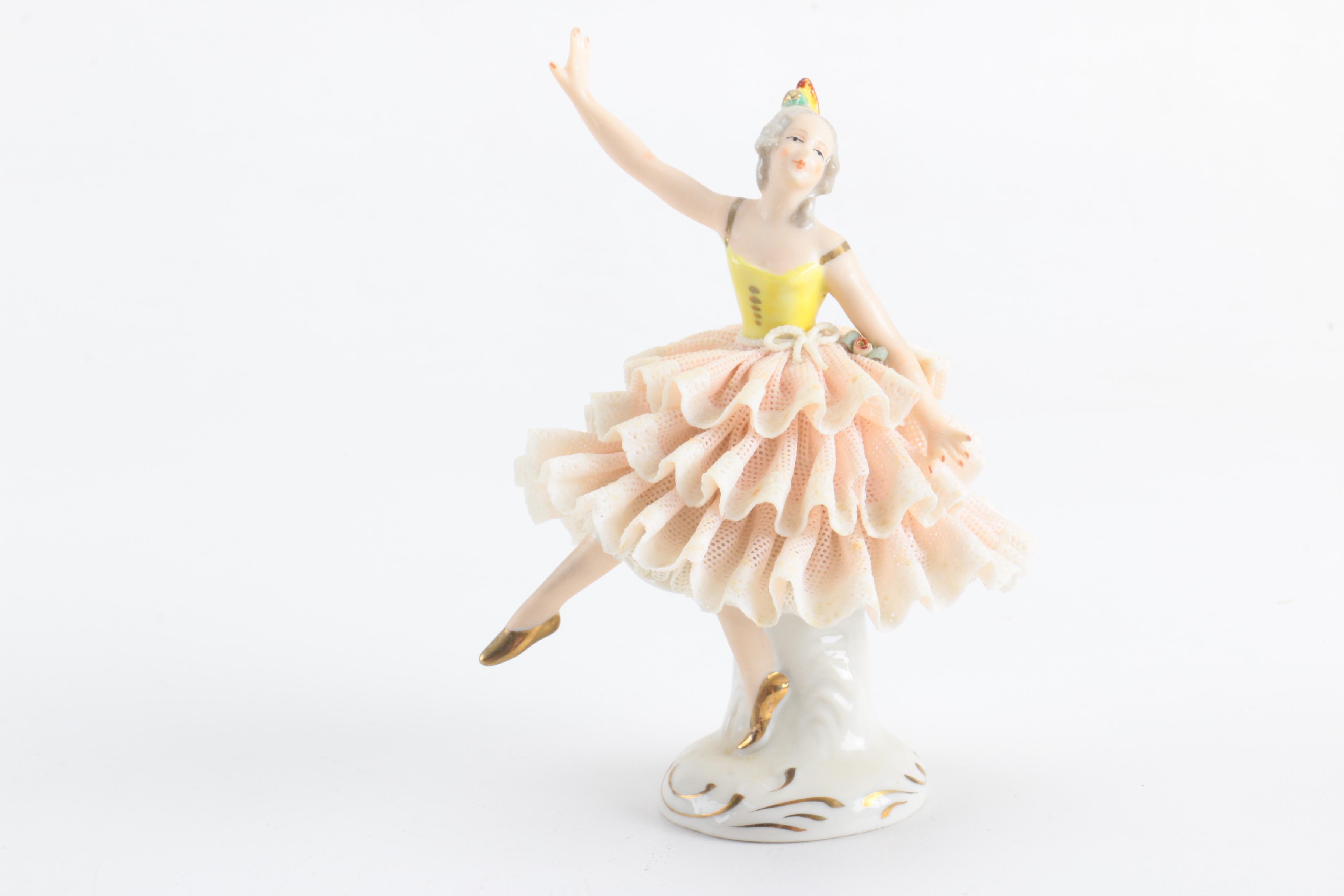 Dresden Porcelain Lace Figurines