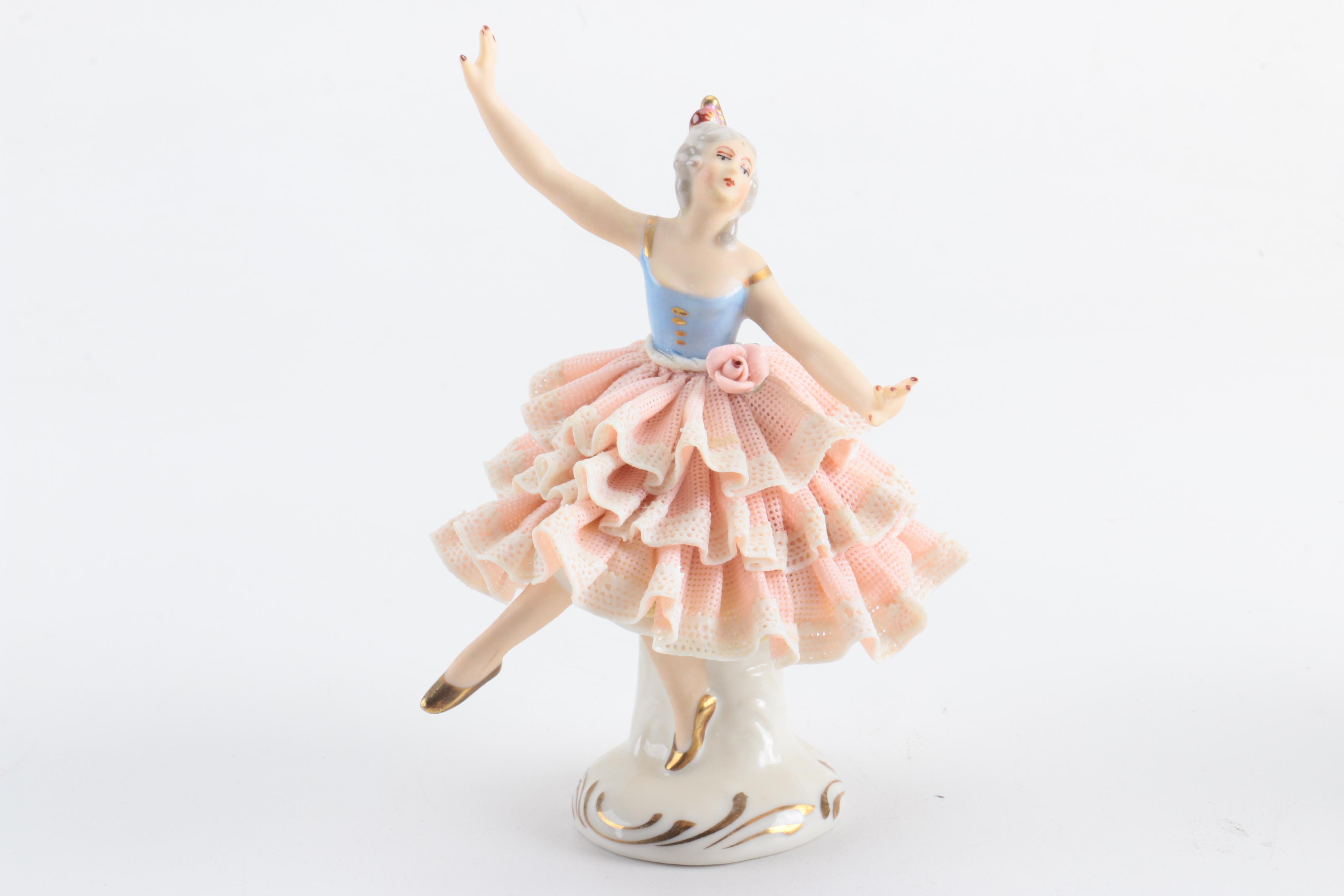 Dresden Porcelain Lace Figurines