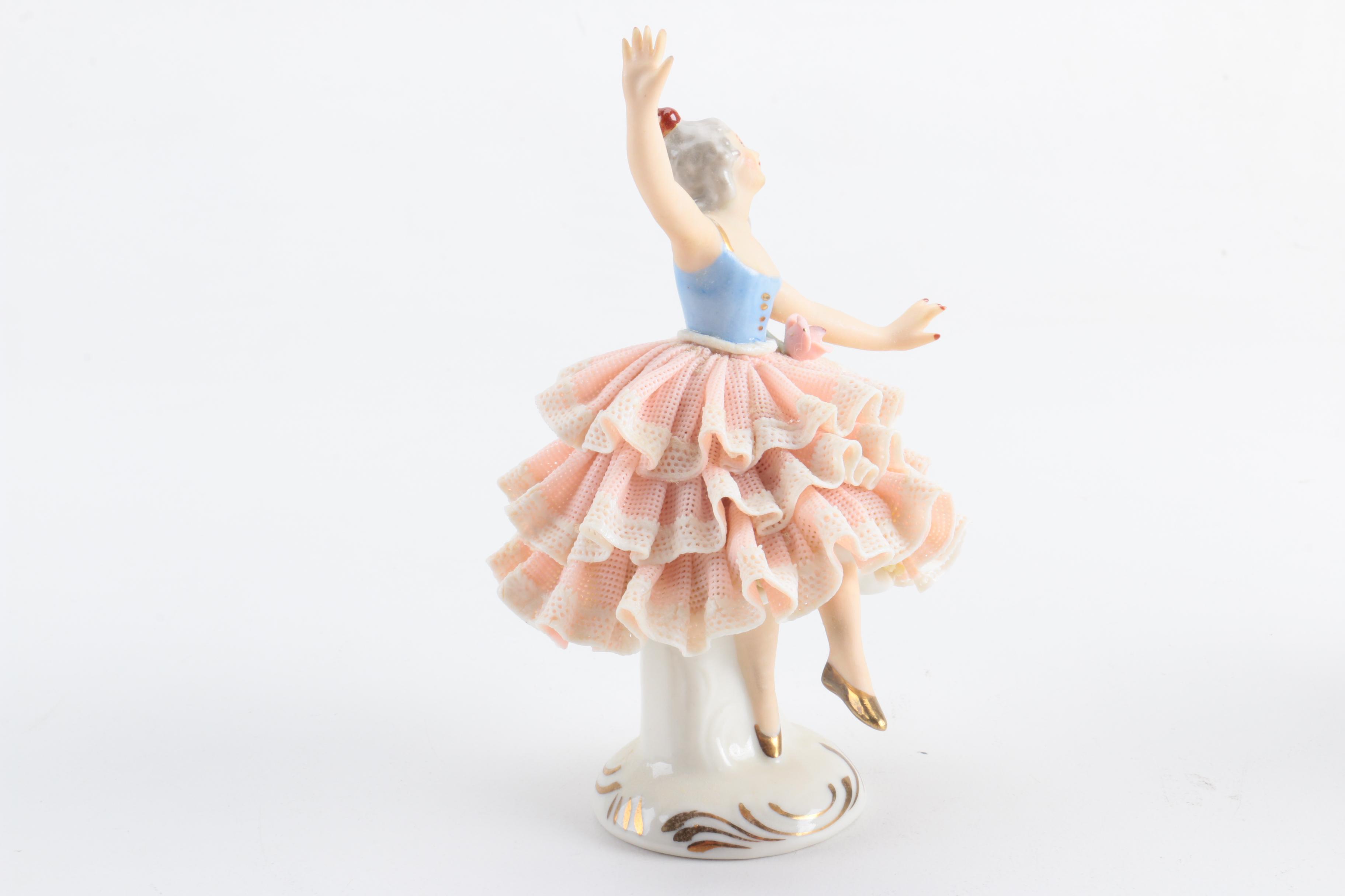 Dresden Porcelain Lace Figurines