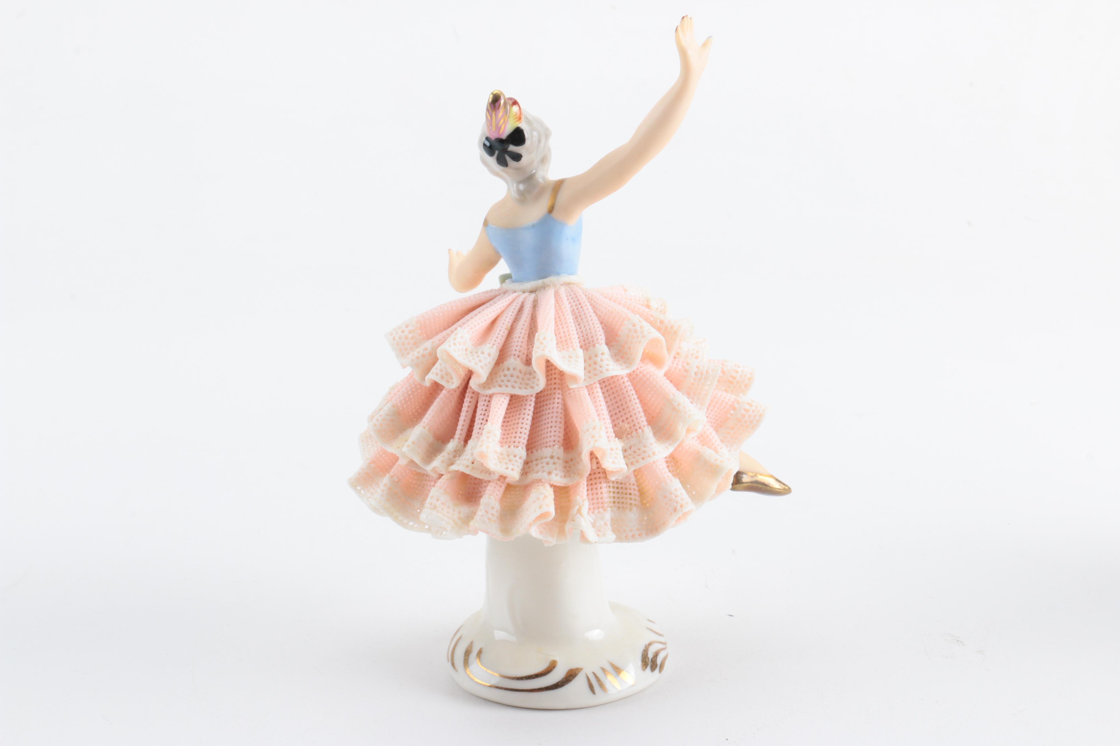 Dresden Porcelain Lace Figurines