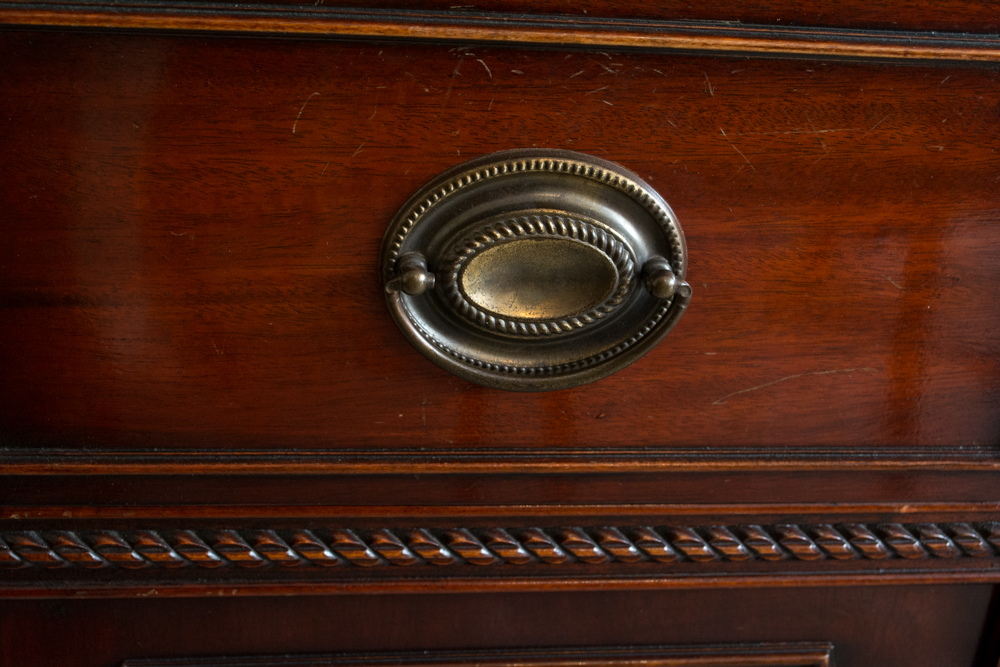 Vintage Duncan Phyfe Style Bow Front Buffet by Bernhardt Furniture