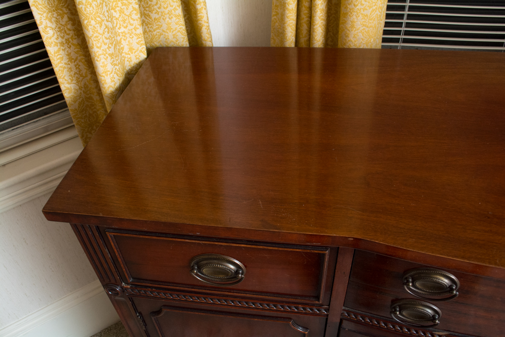 Vintage Duncan Phyfe Style Bow Front Buffet by Bernhardt Furniture