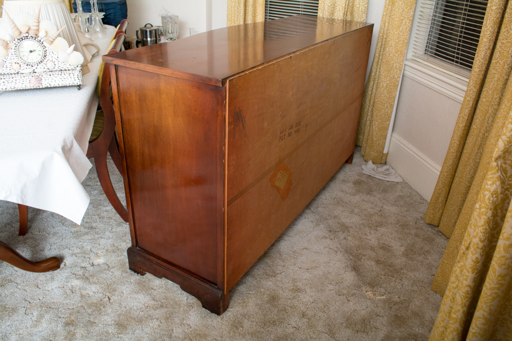 Vintage Duncan Phyfe Style Bow Front Buffet by Bernhardt Furniture