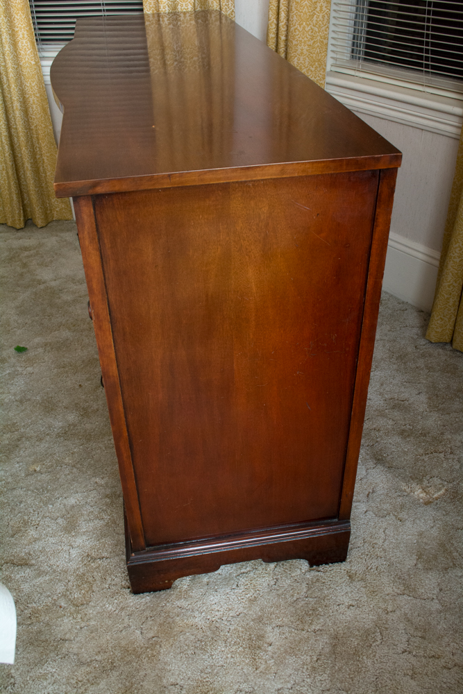 Vintage Duncan Phyfe Style Bow Front Buffet by Bernhardt Furniture