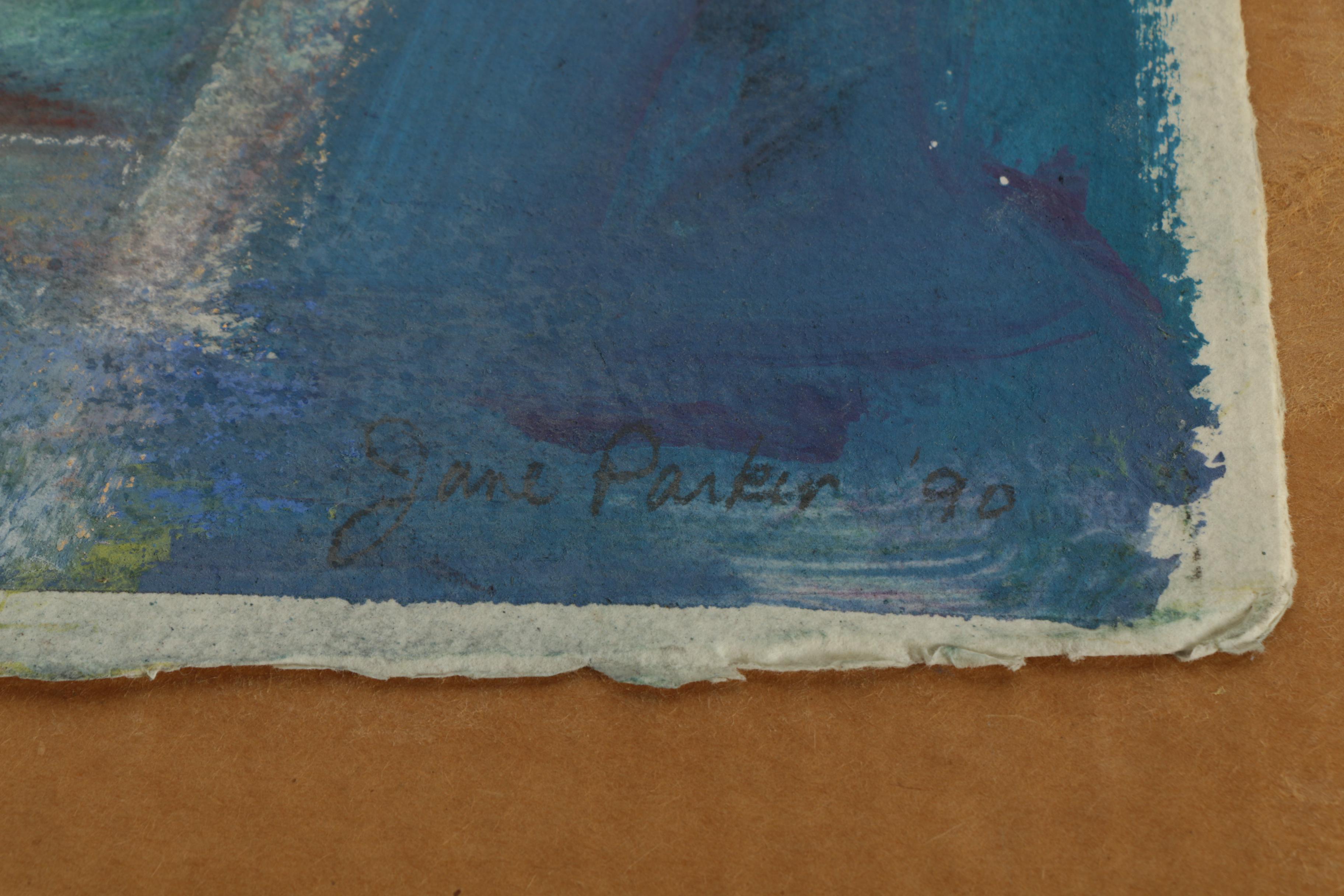 Jane Parker Pastel and Watercolor Drawing "Flood Watch"