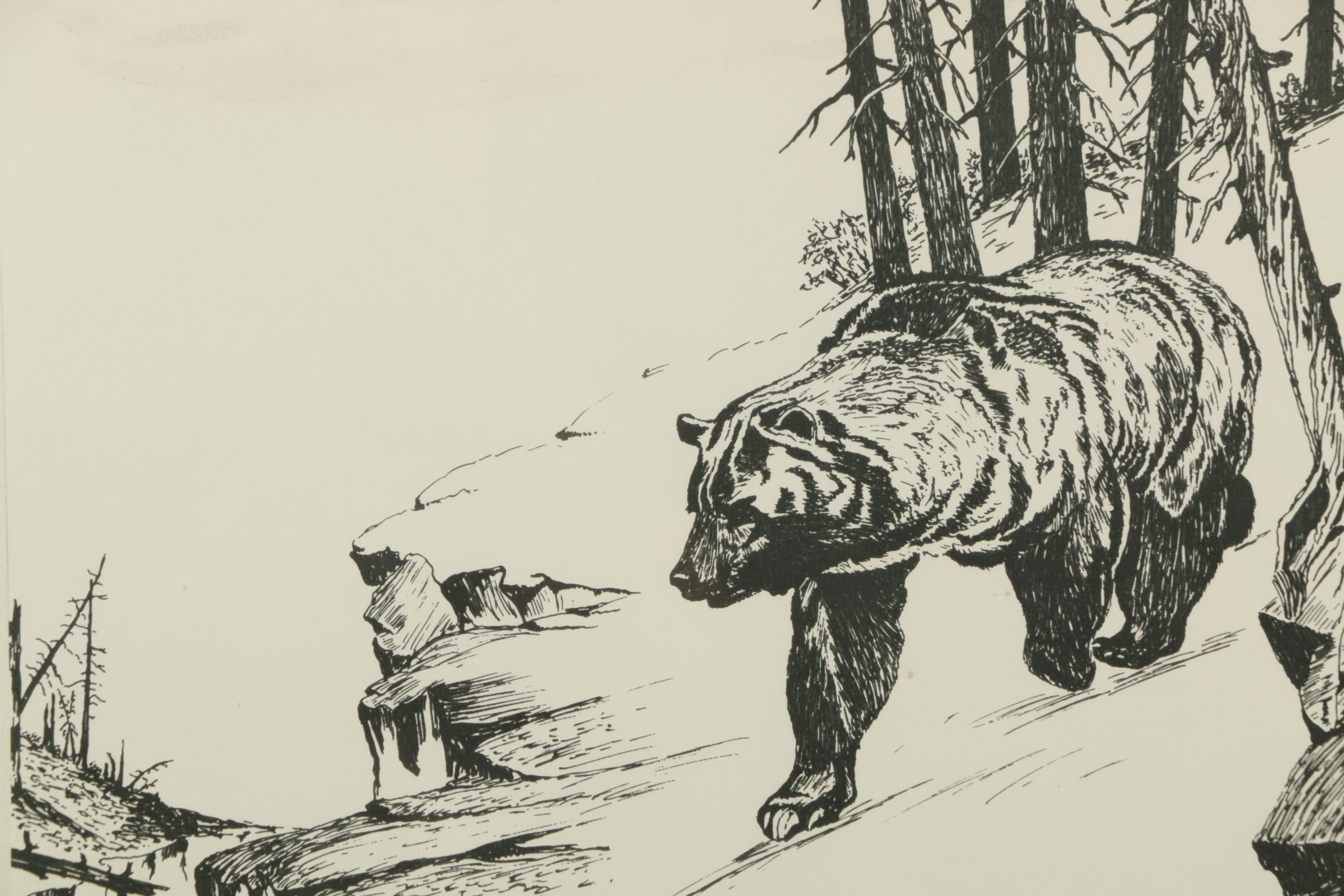 Collection of Serigraphs on Paper After Cliff McCurdy Nature Scenes