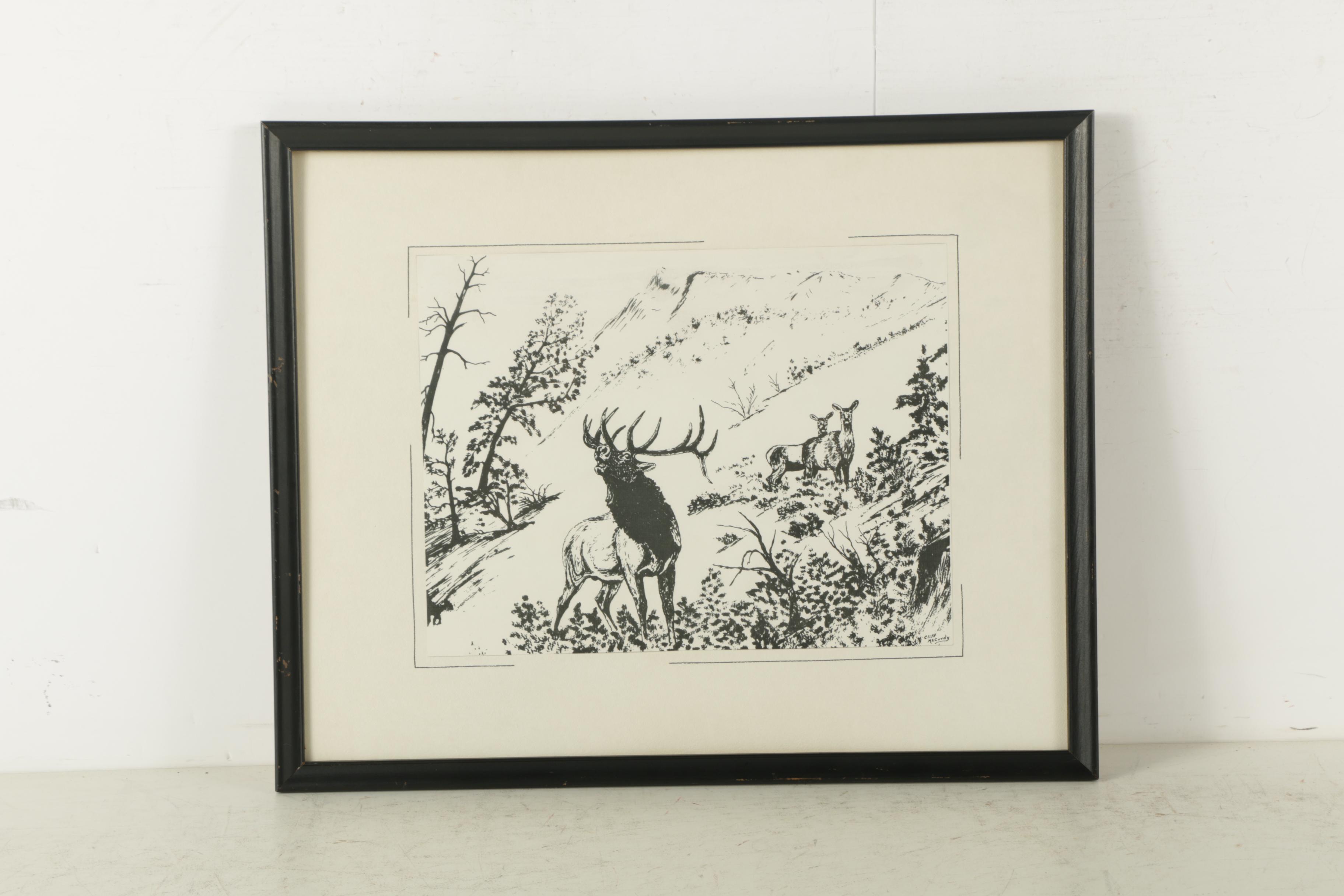 Collection of Serigraphs on Paper After Cliff McCurdy Nature Scenes