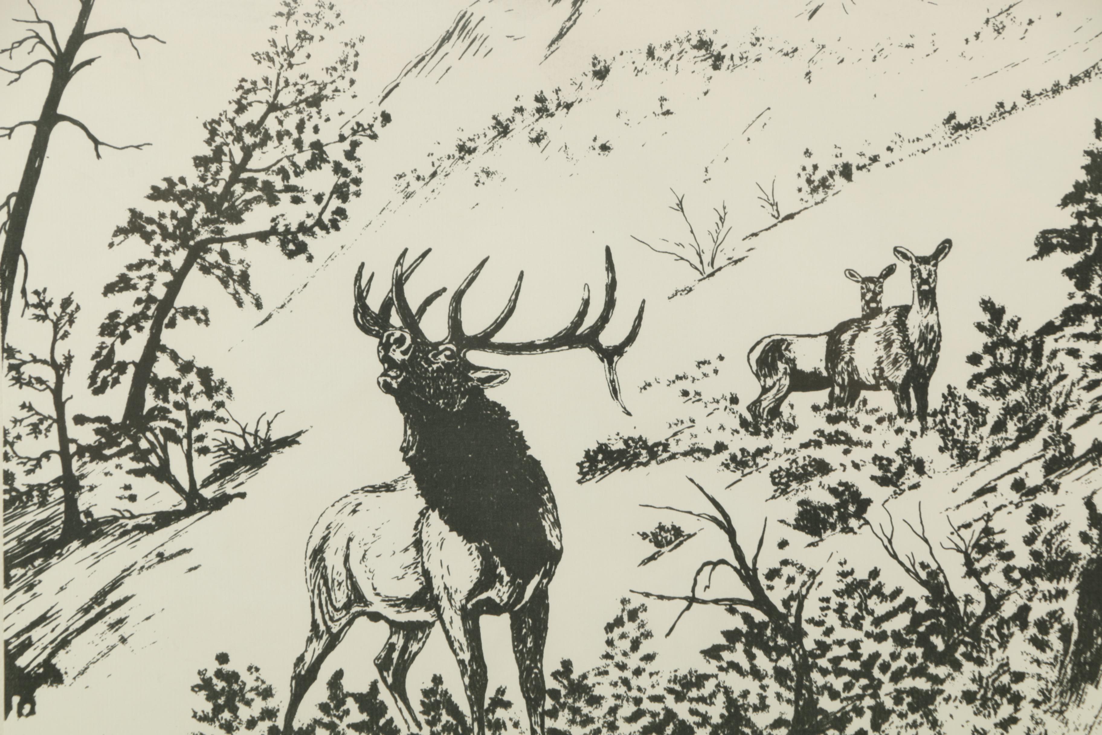 Collection of Serigraphs on Paper After Cliff McCurdy Nature Scenes