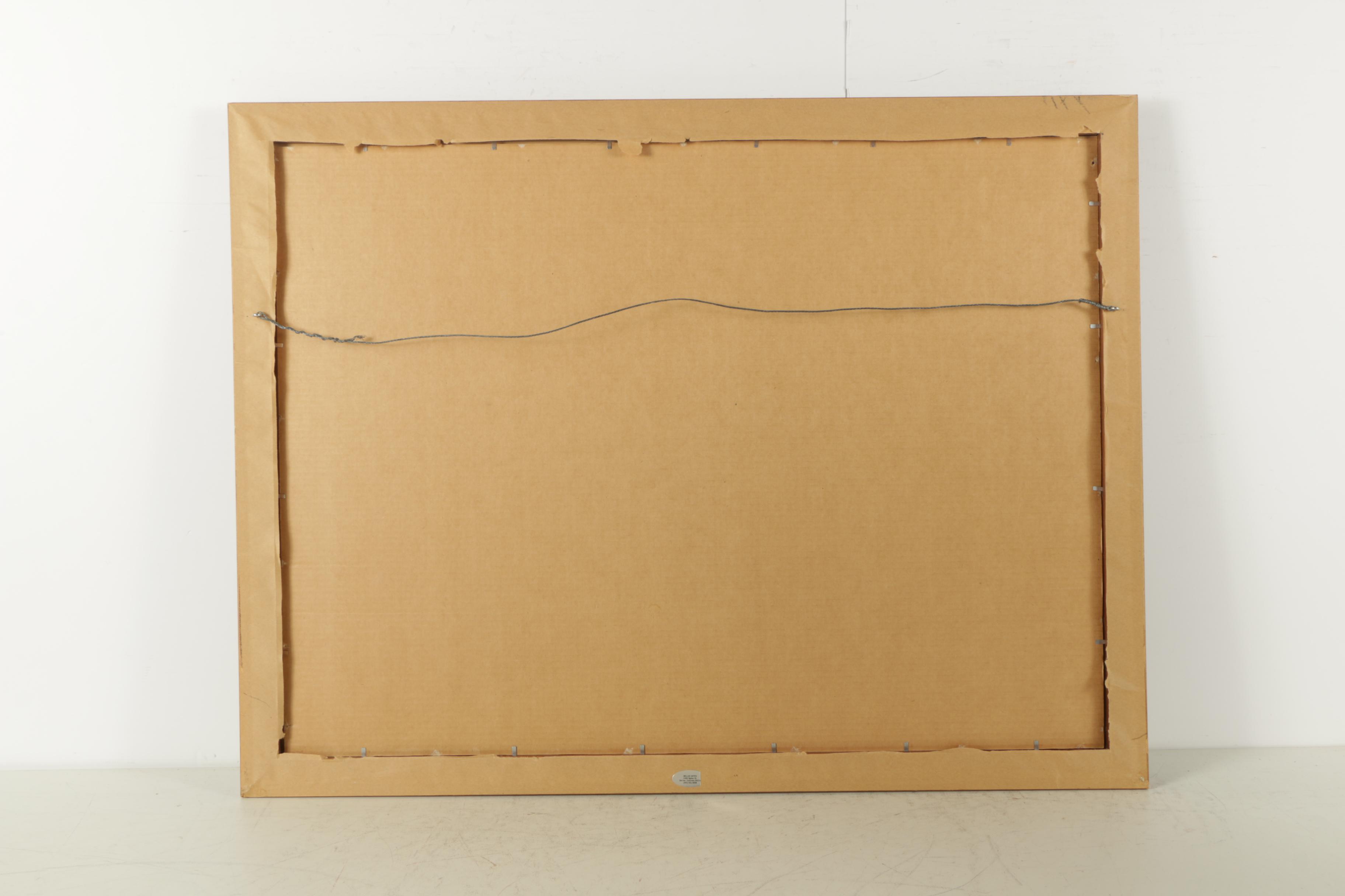 Edward Grant Gouache Painting on Paper of Marsh Scene