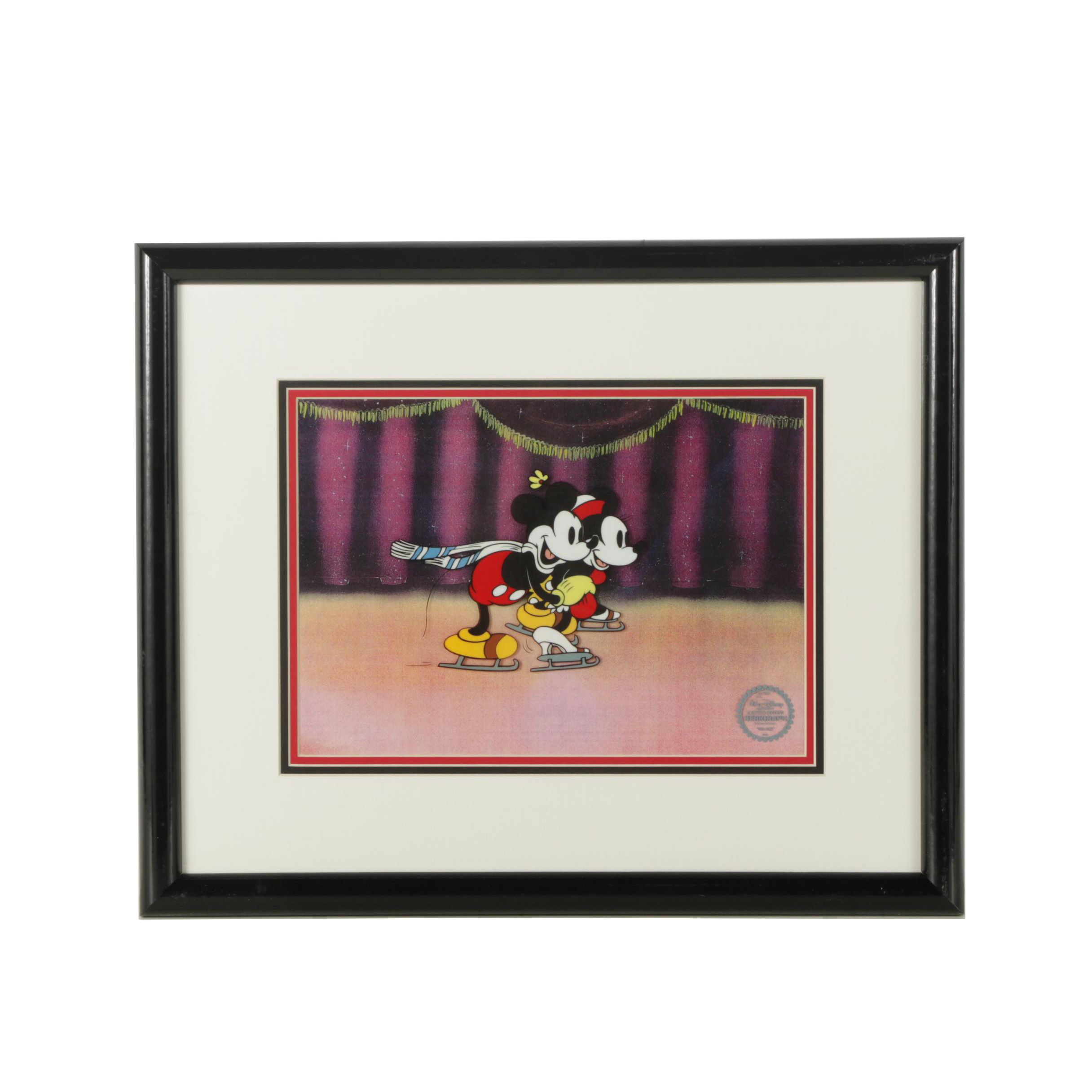 Walt Disney Animation Cel "On Ice"