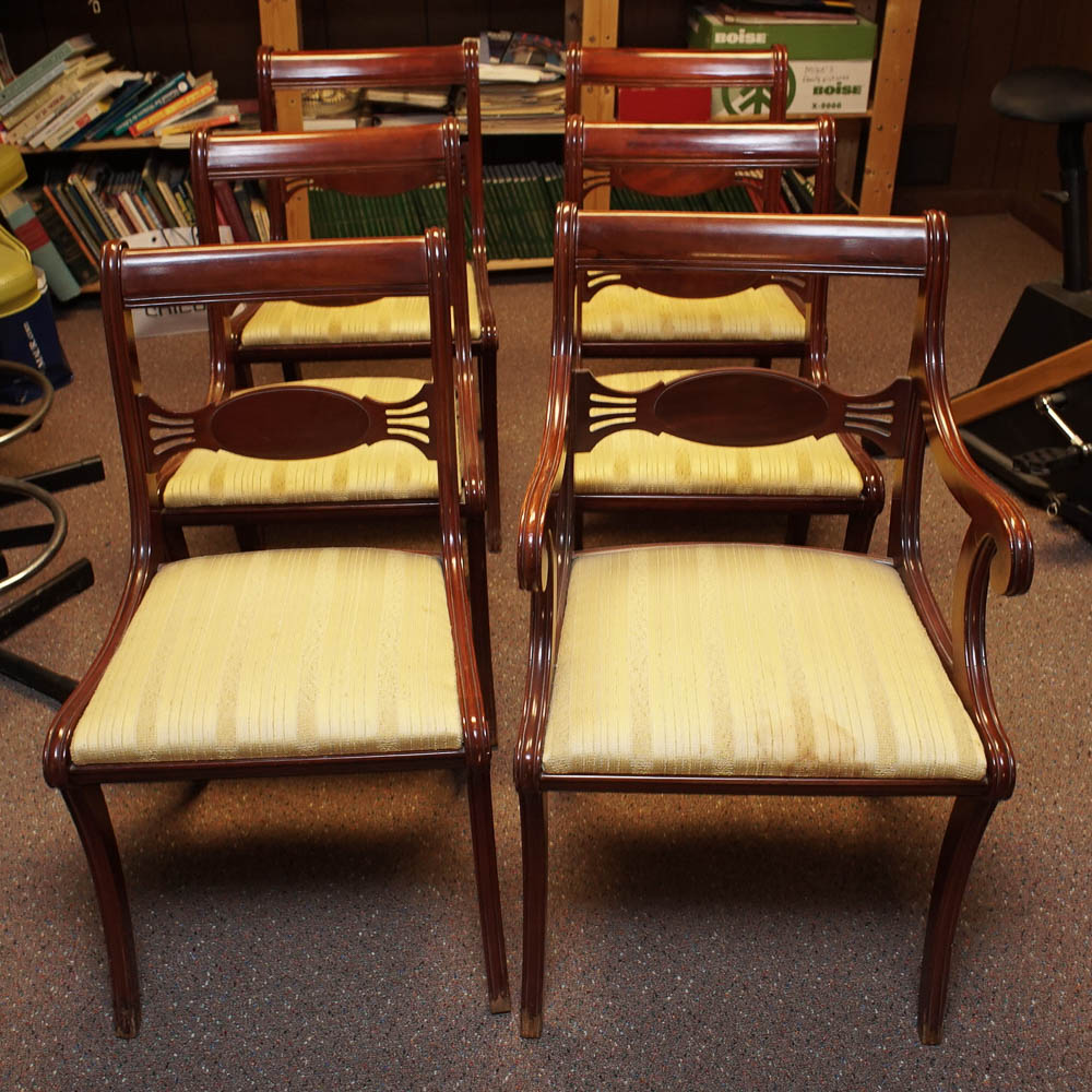Vintage Federal Style Mahogany Dining Chairs