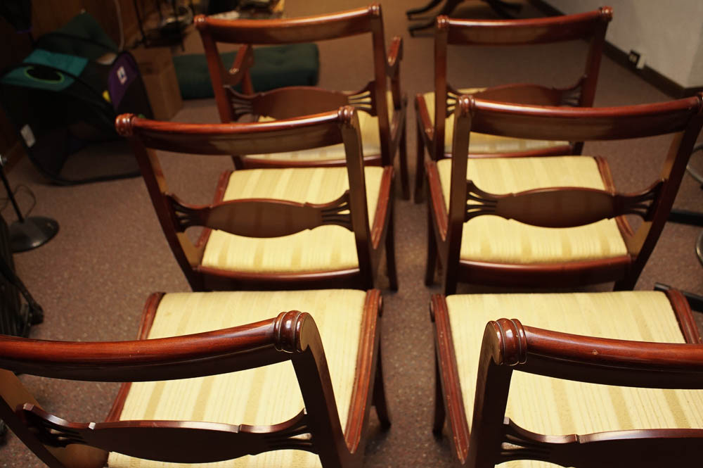 Vintage Federal Style Mahogany Dining Chairs