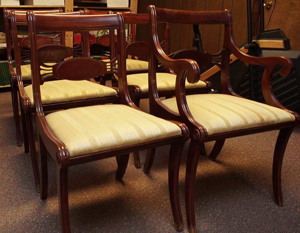 Vintage Federal Style Mahogany Dining Chairs