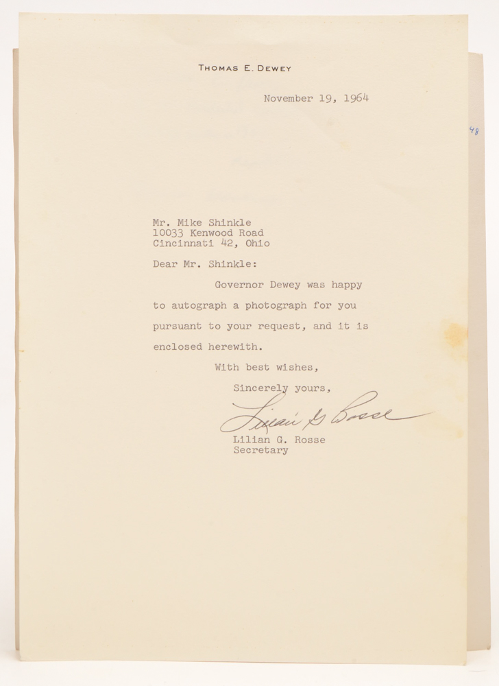 Thomas Dewey Political Collectiles