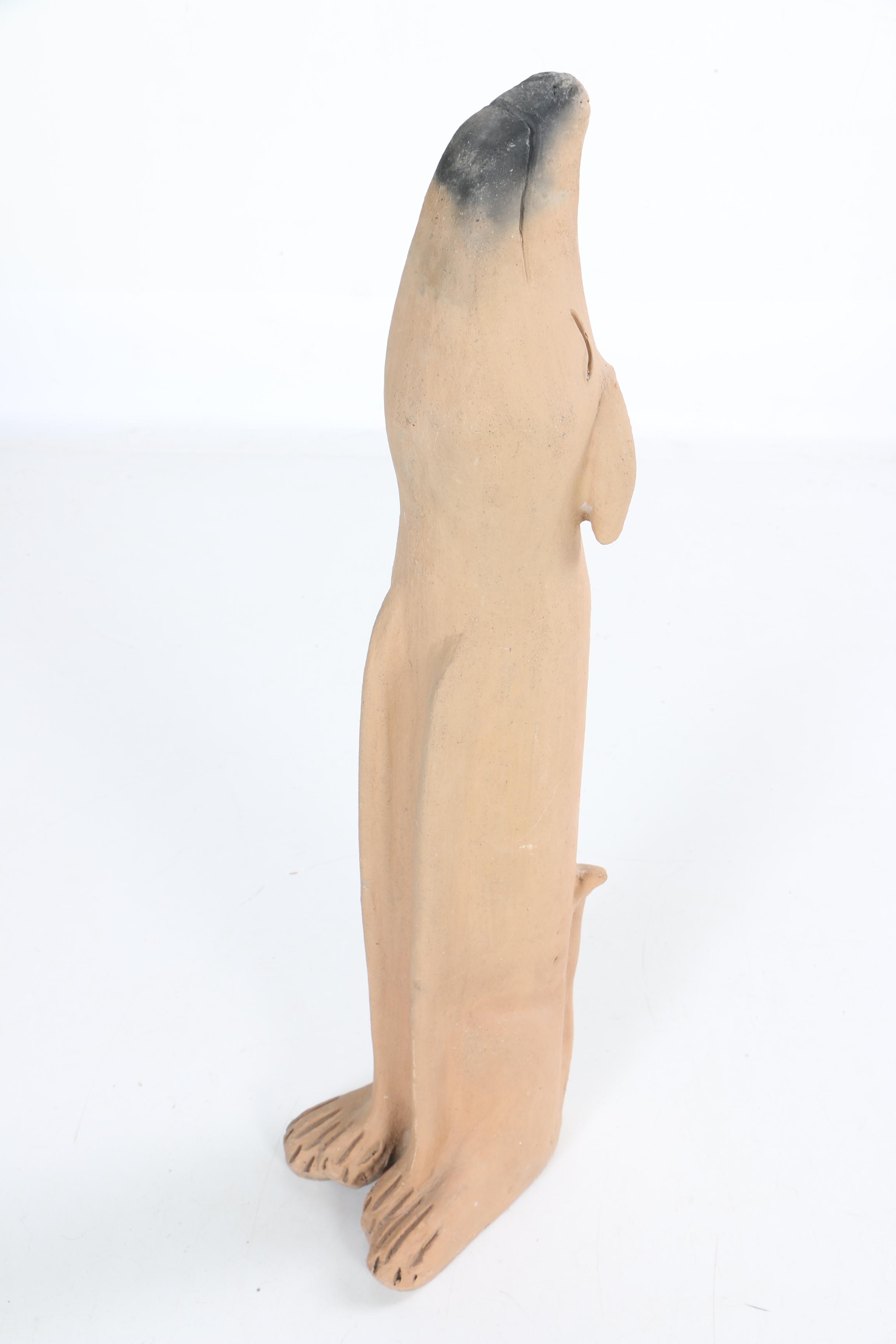 Ceramic Dog Statuette