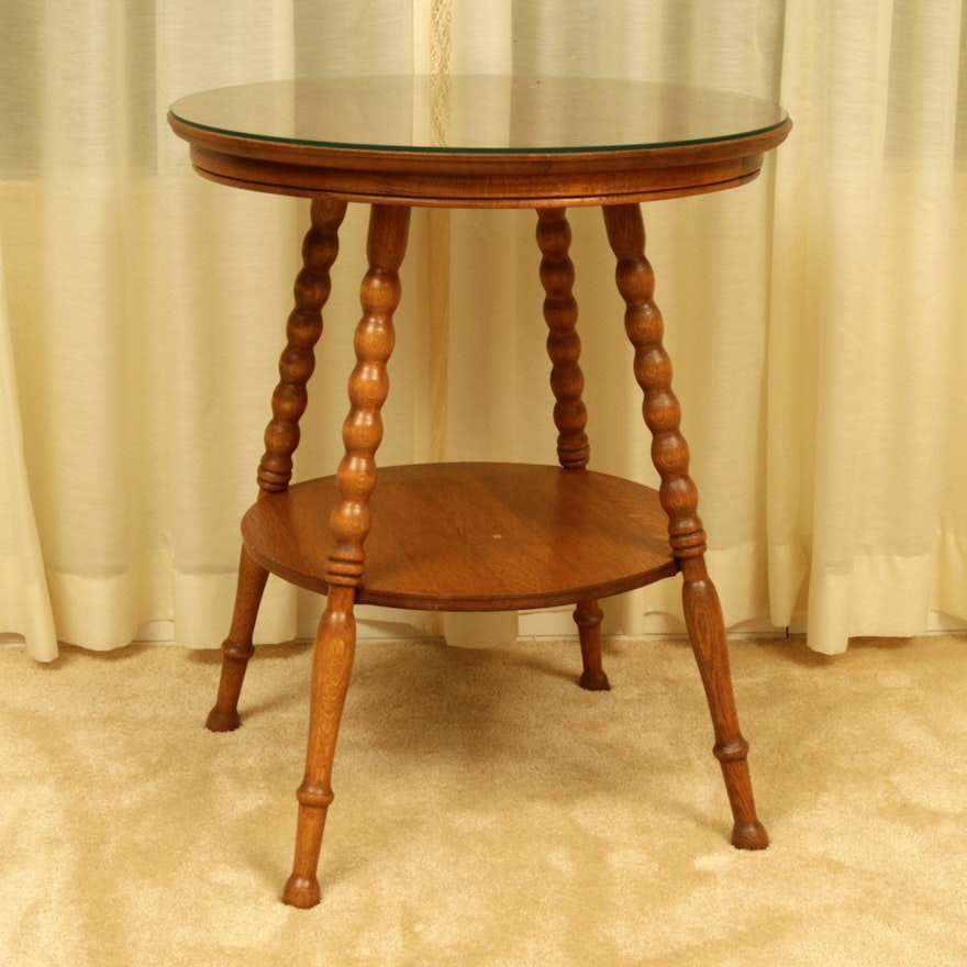 Vintage Oak Accent Table