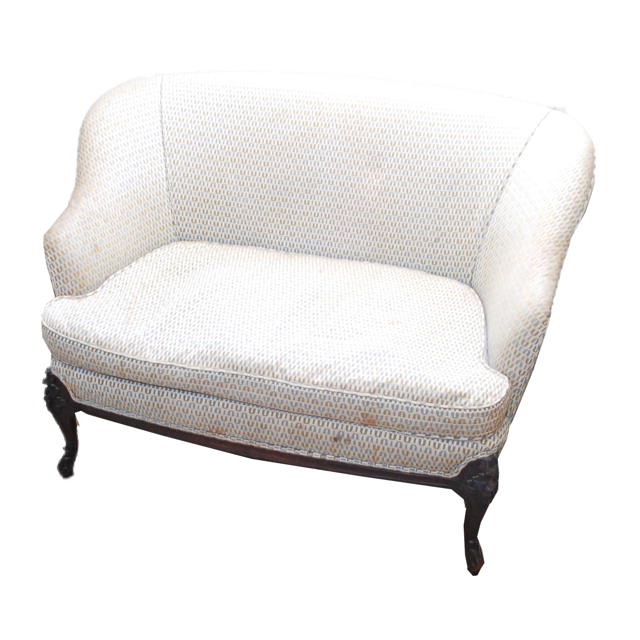 Vintage Wingback Settee