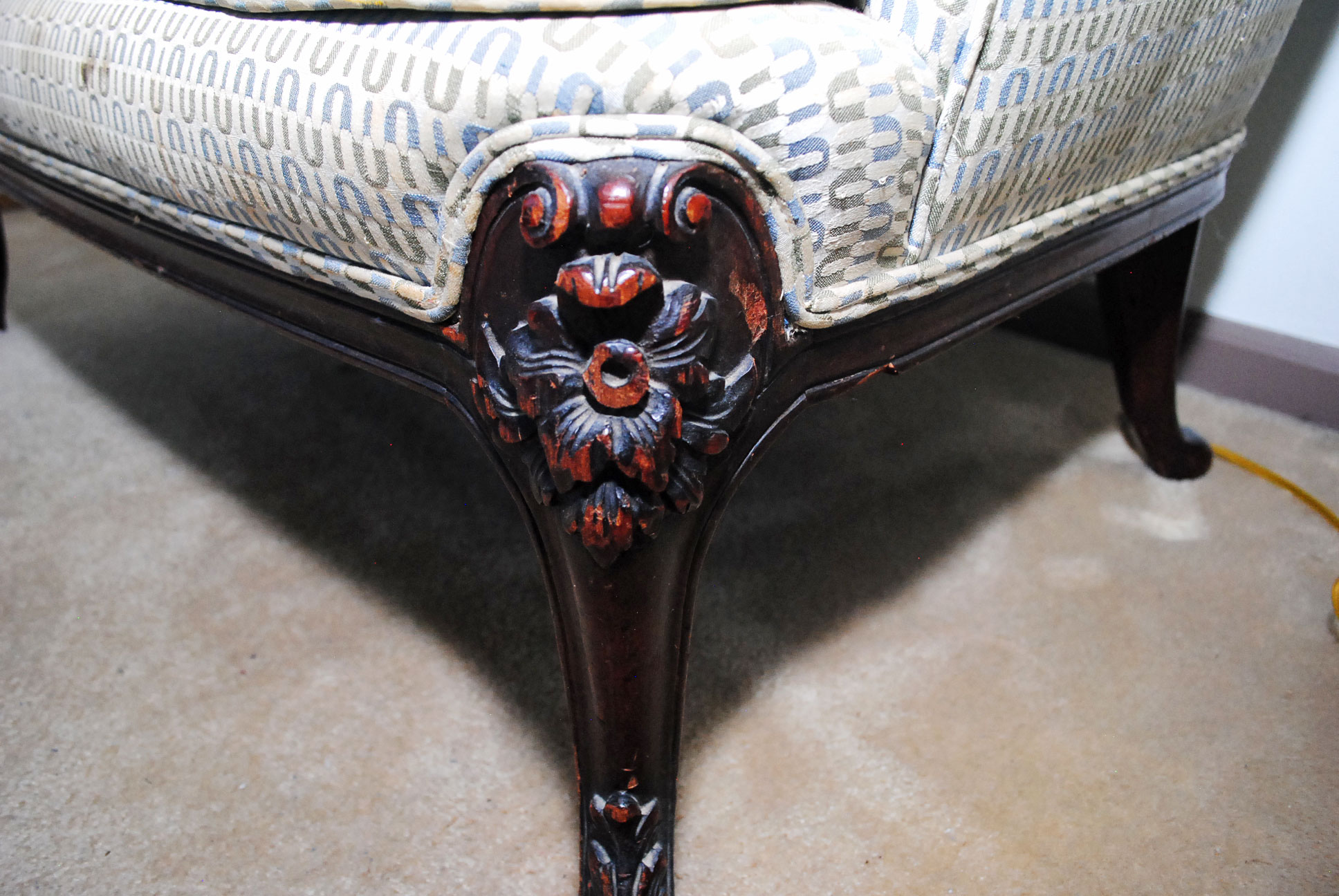 Vintage Wingback Settee