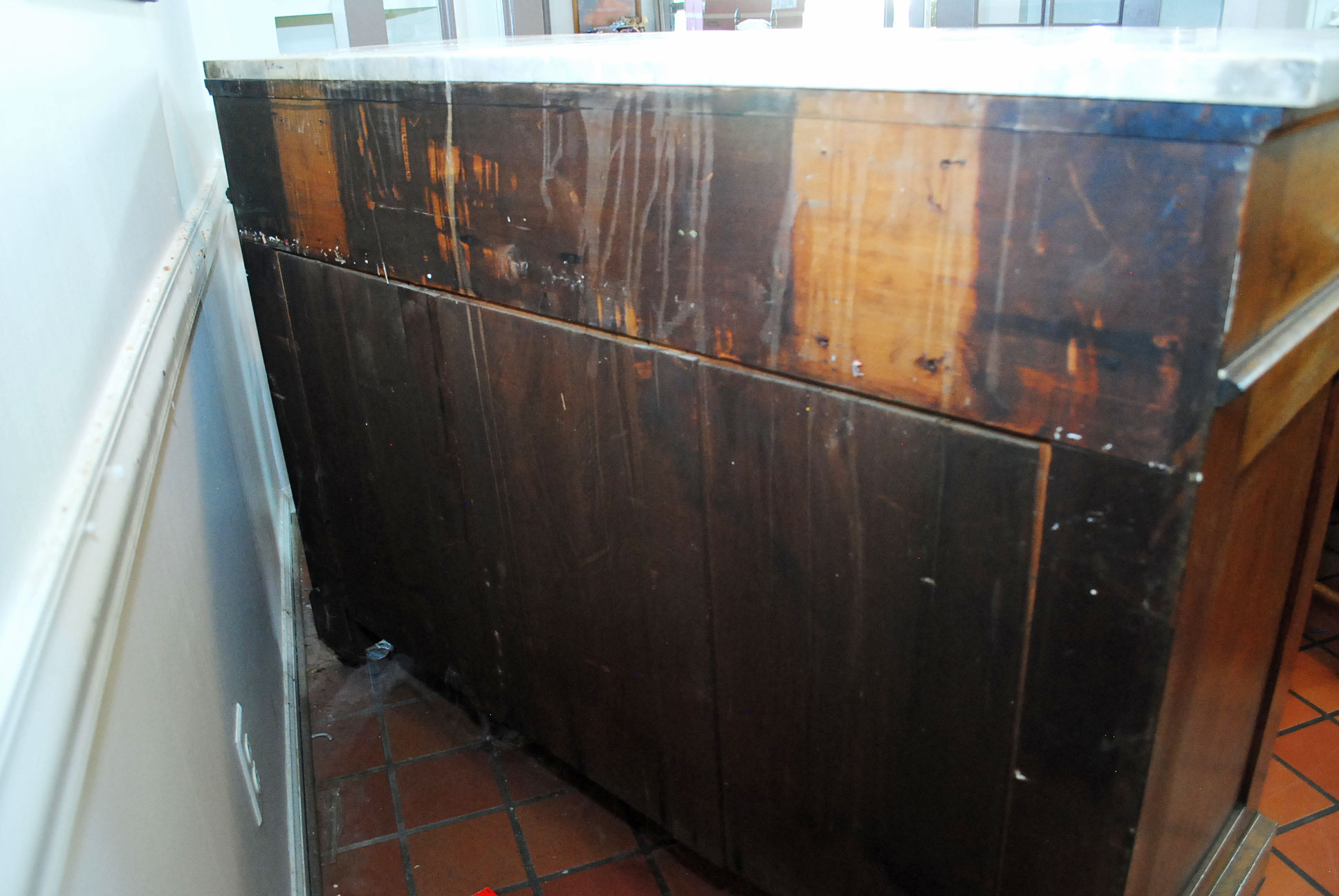 Antique Victorian Eastlake Marble Top Buffet