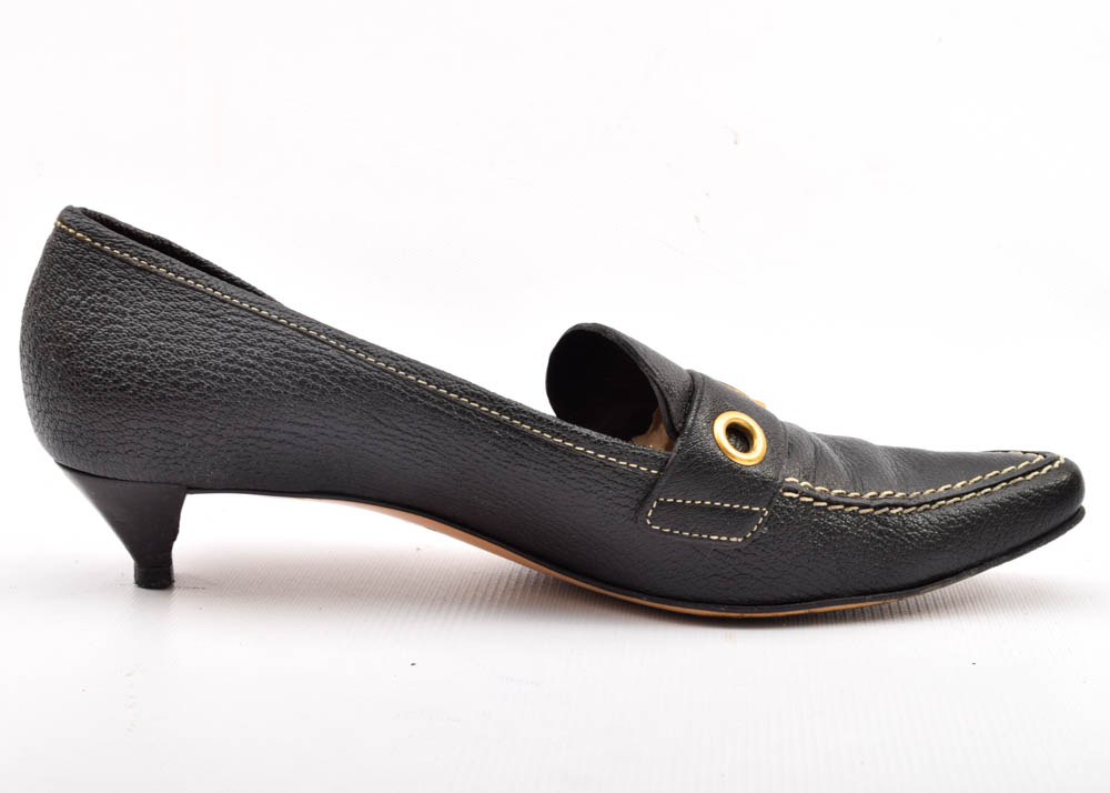 Prada Black Kitten Heels