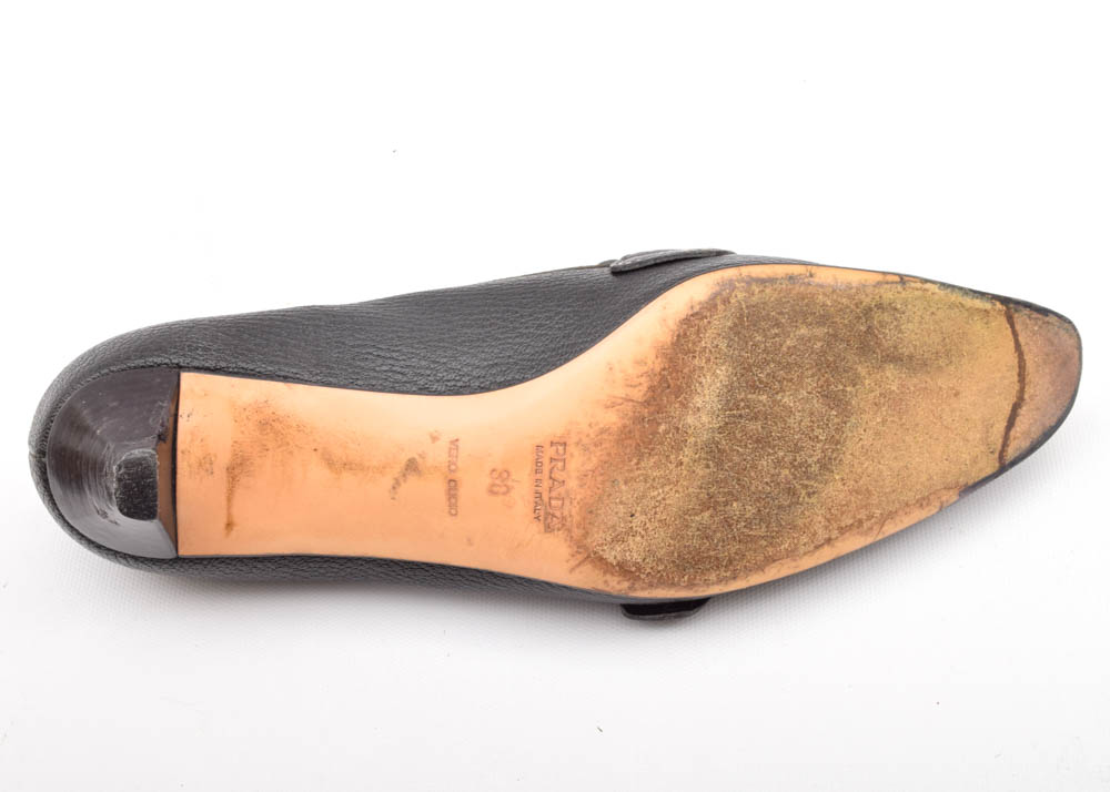 Prada Black Kitten Heels