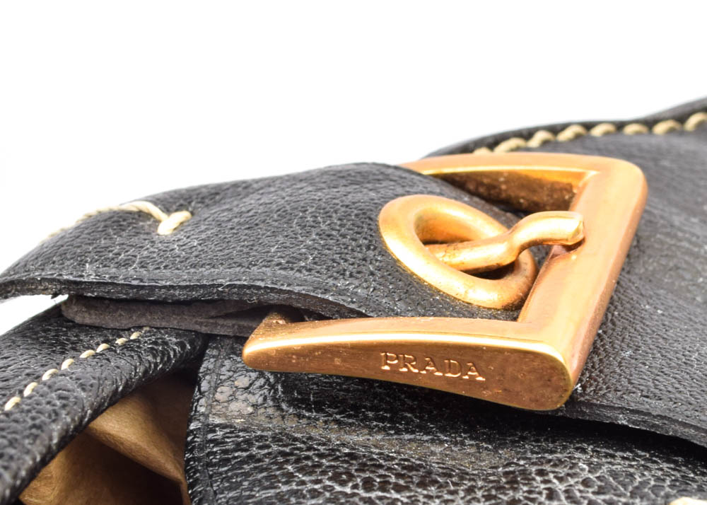 Prada Black Kitten Heels