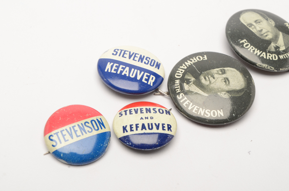 1952 Adlai Stevenson Presidential Political Collectibles