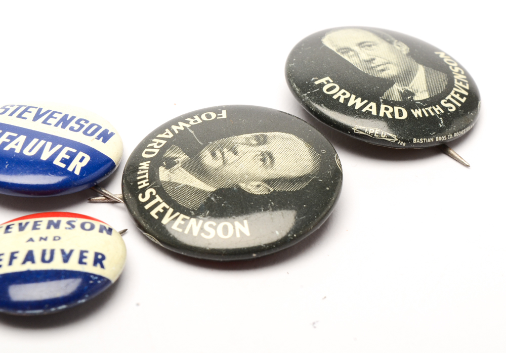 1952 Adlai Stevenson Presidential Political Collectibles