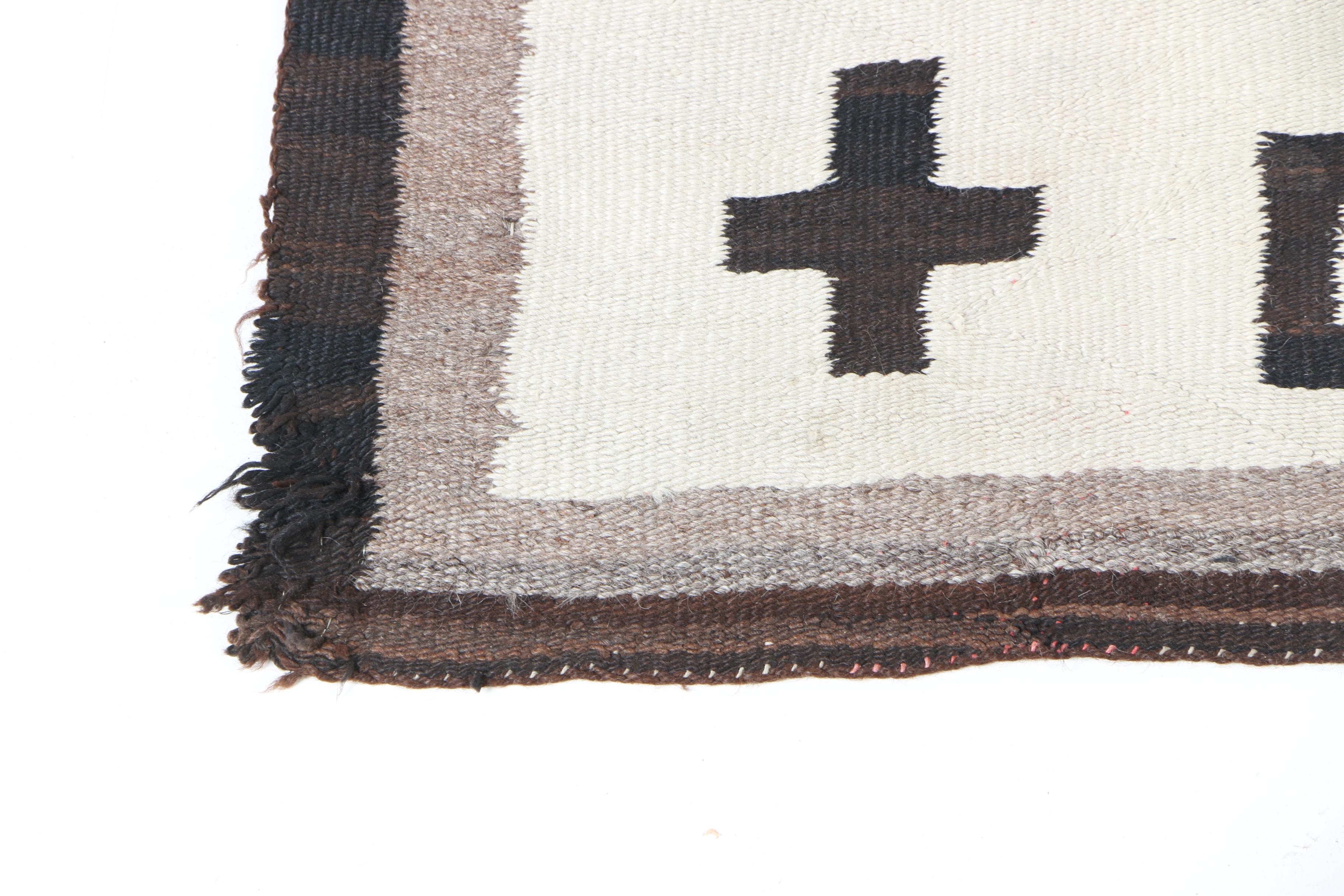 Handwoven Native American Style Wool Area Rug