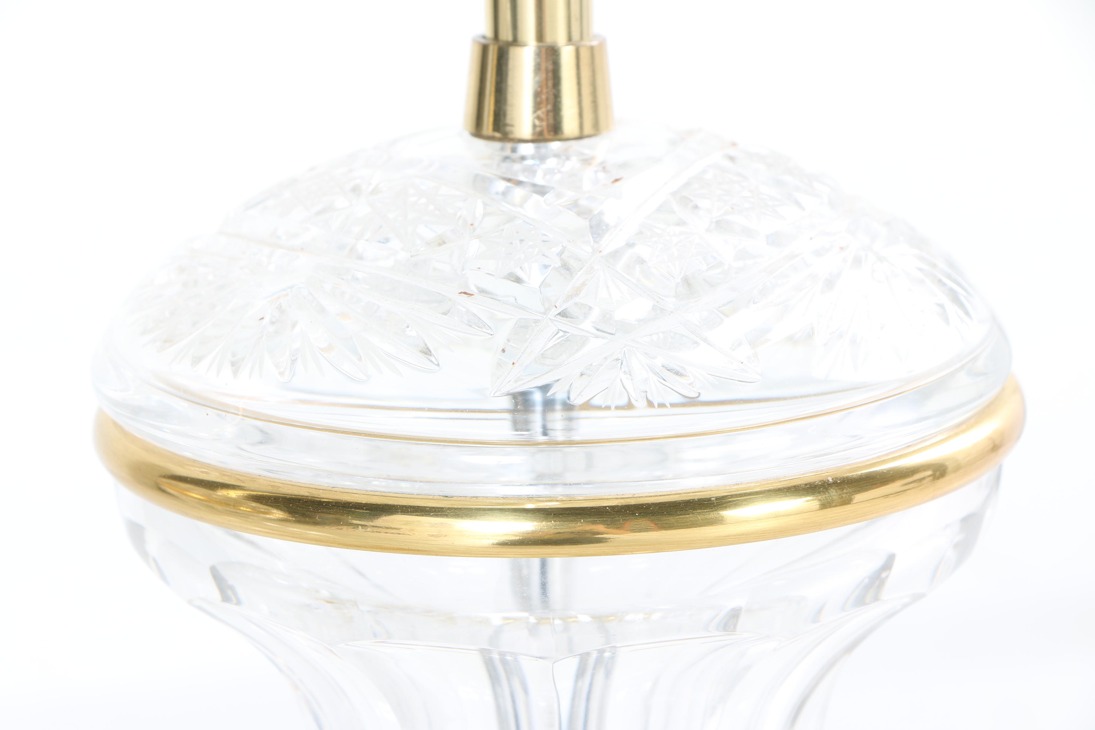 Cut Glass Dual Socket Table Lamps