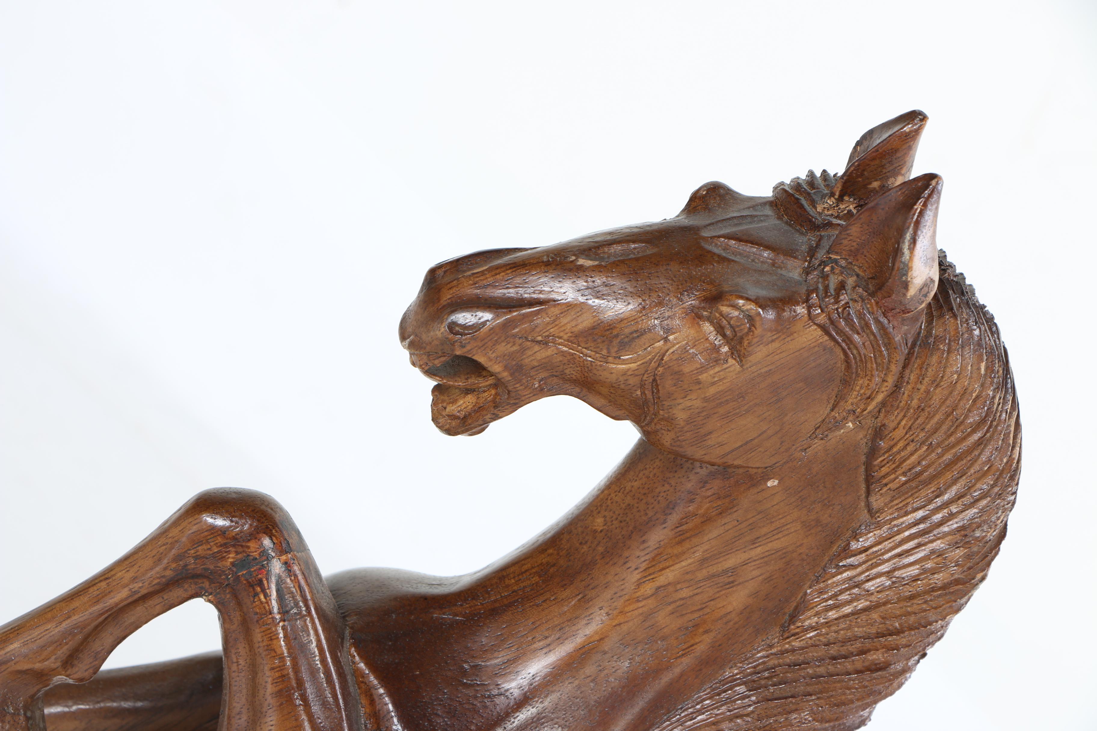 Wooden Horse Sculpture