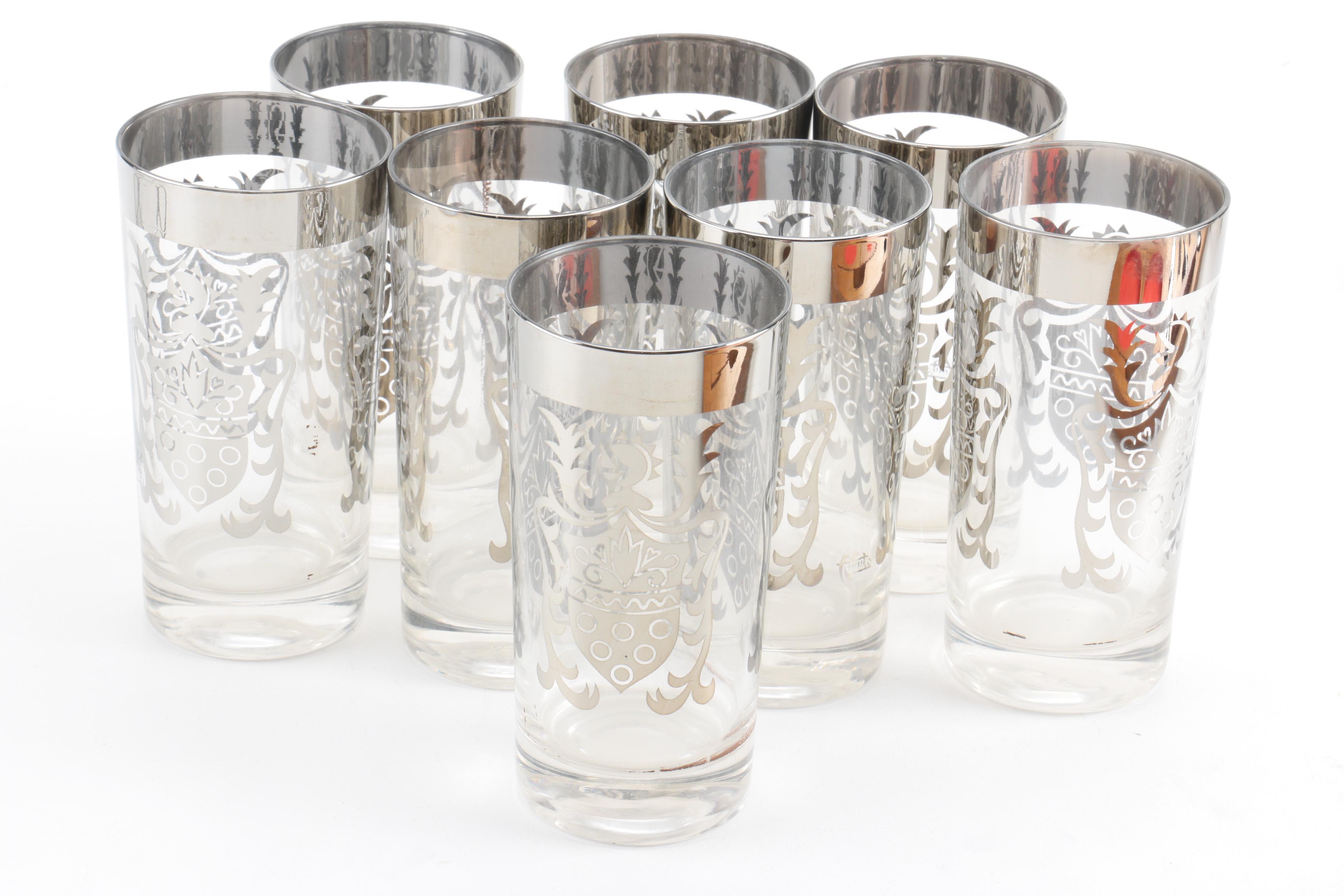 Mid Century Modern Kimiko "Guardian" Highball Glasses and Barware