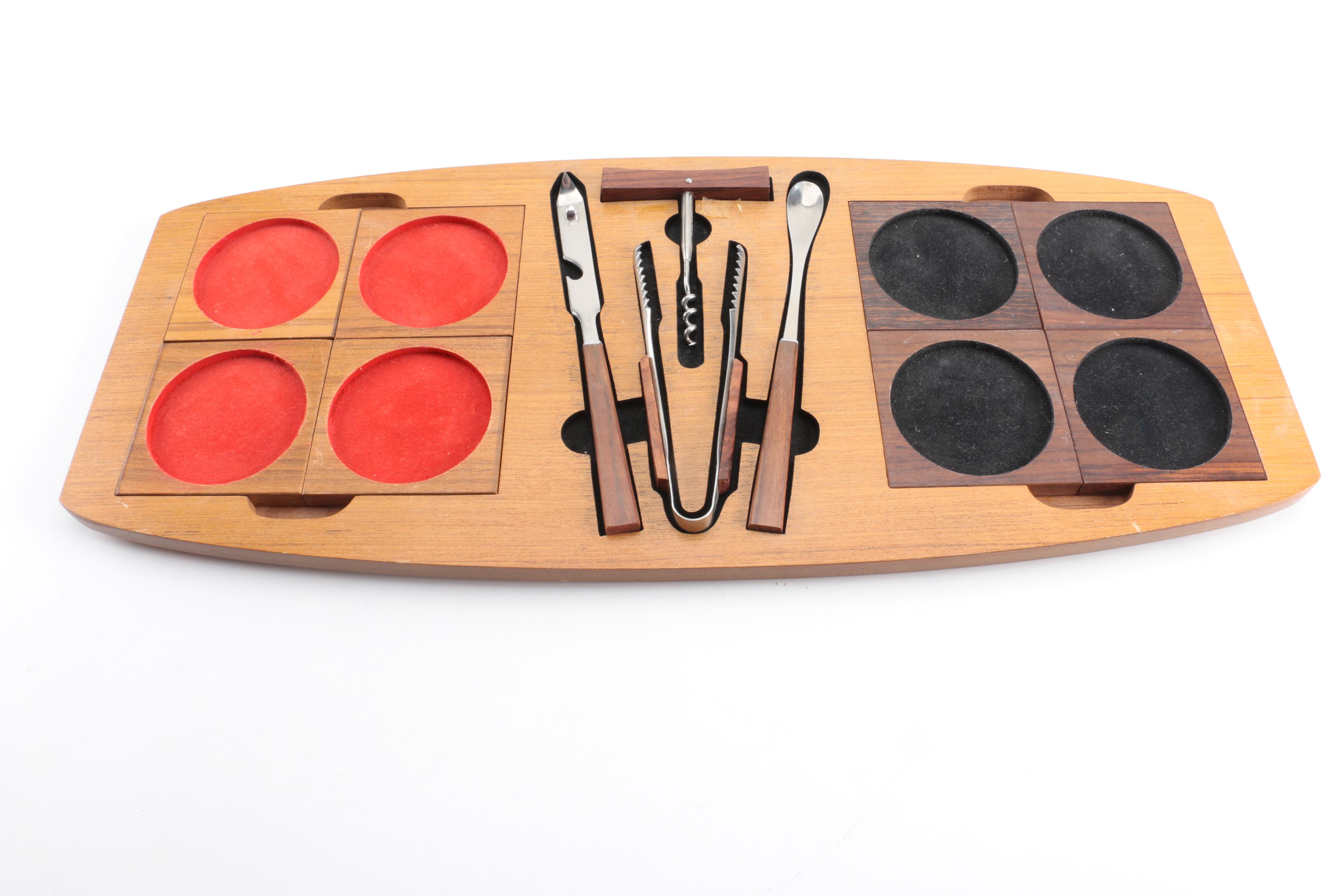 Mid Century Modern Kimiko "Guardian" Highball Glasses and Barware