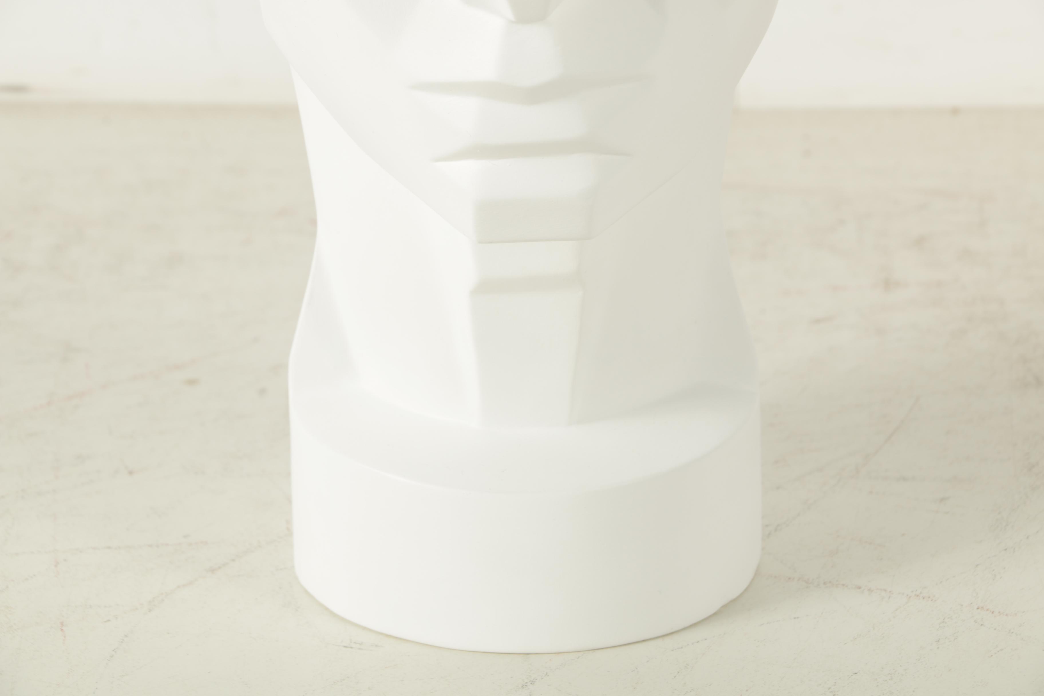 John Asaro 1976 Plaster Geometrical Bust "Planes of the Head"