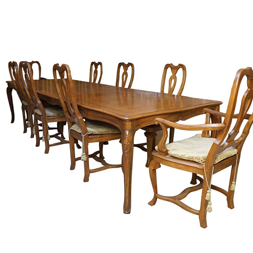 Vintage Queen Anne Style Dining Set by Baker Furniture EBTH
