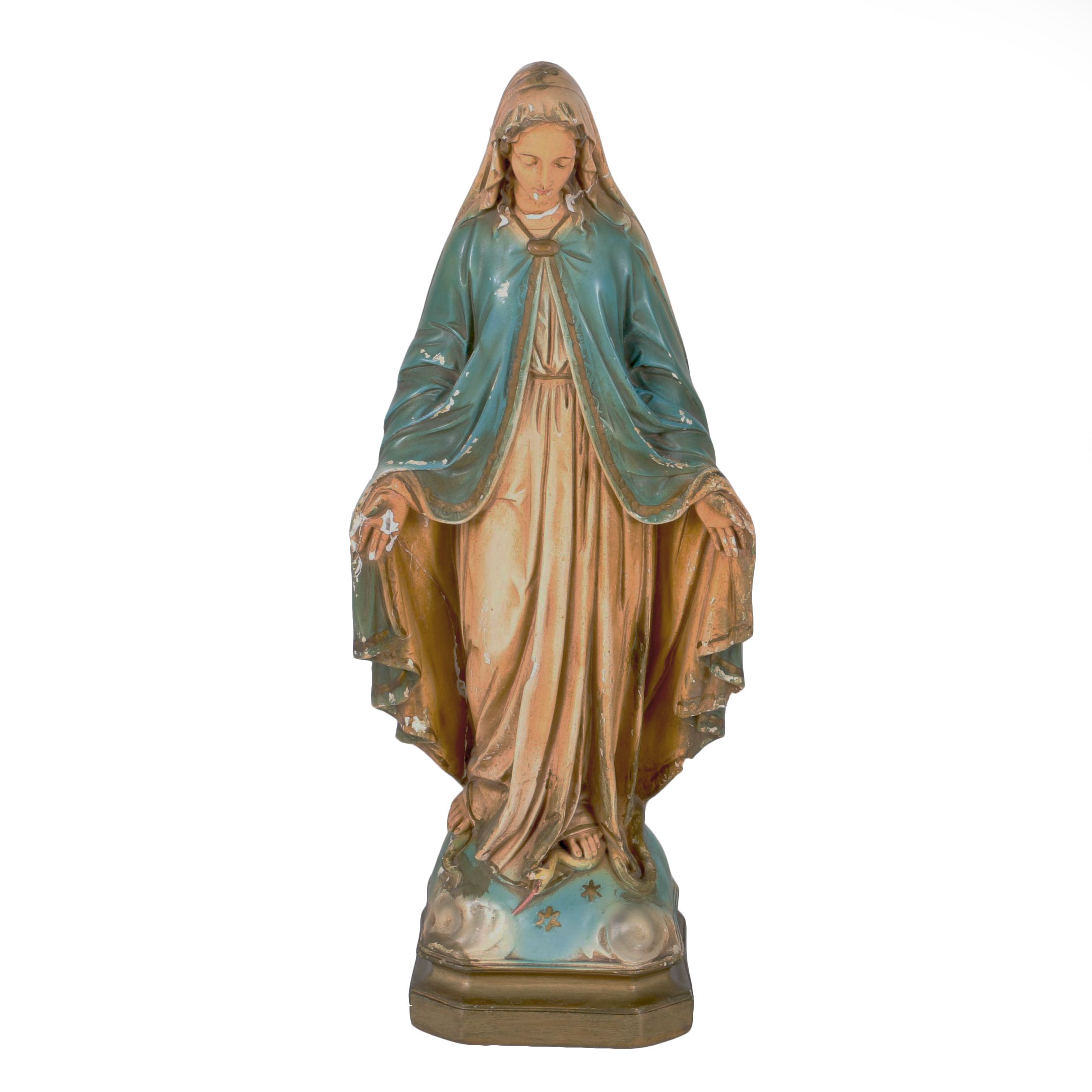Vintage Chalkware Virgin Mary Statue
