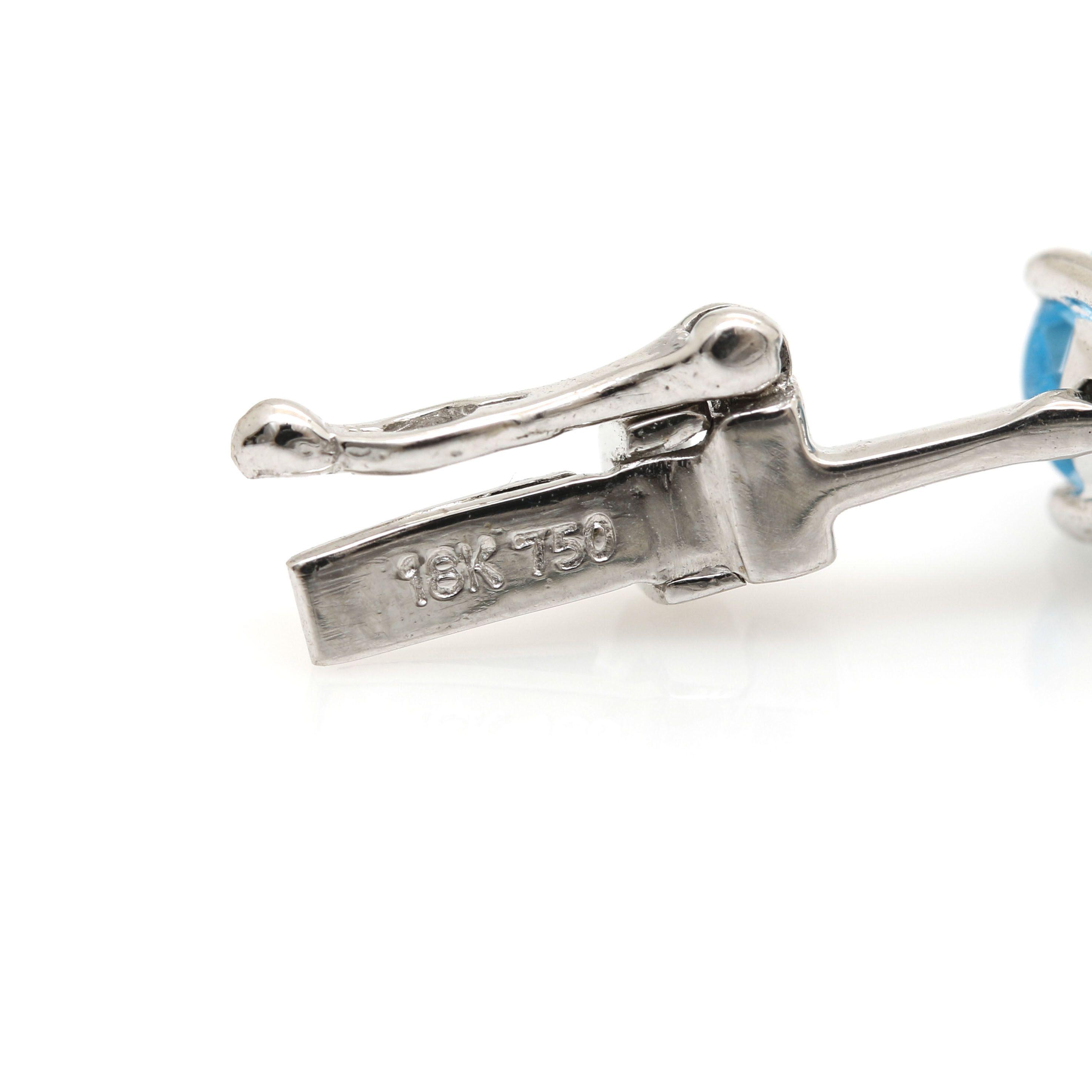 18K White Gold Gemstone and 0.95 CTW Diamond Necklace