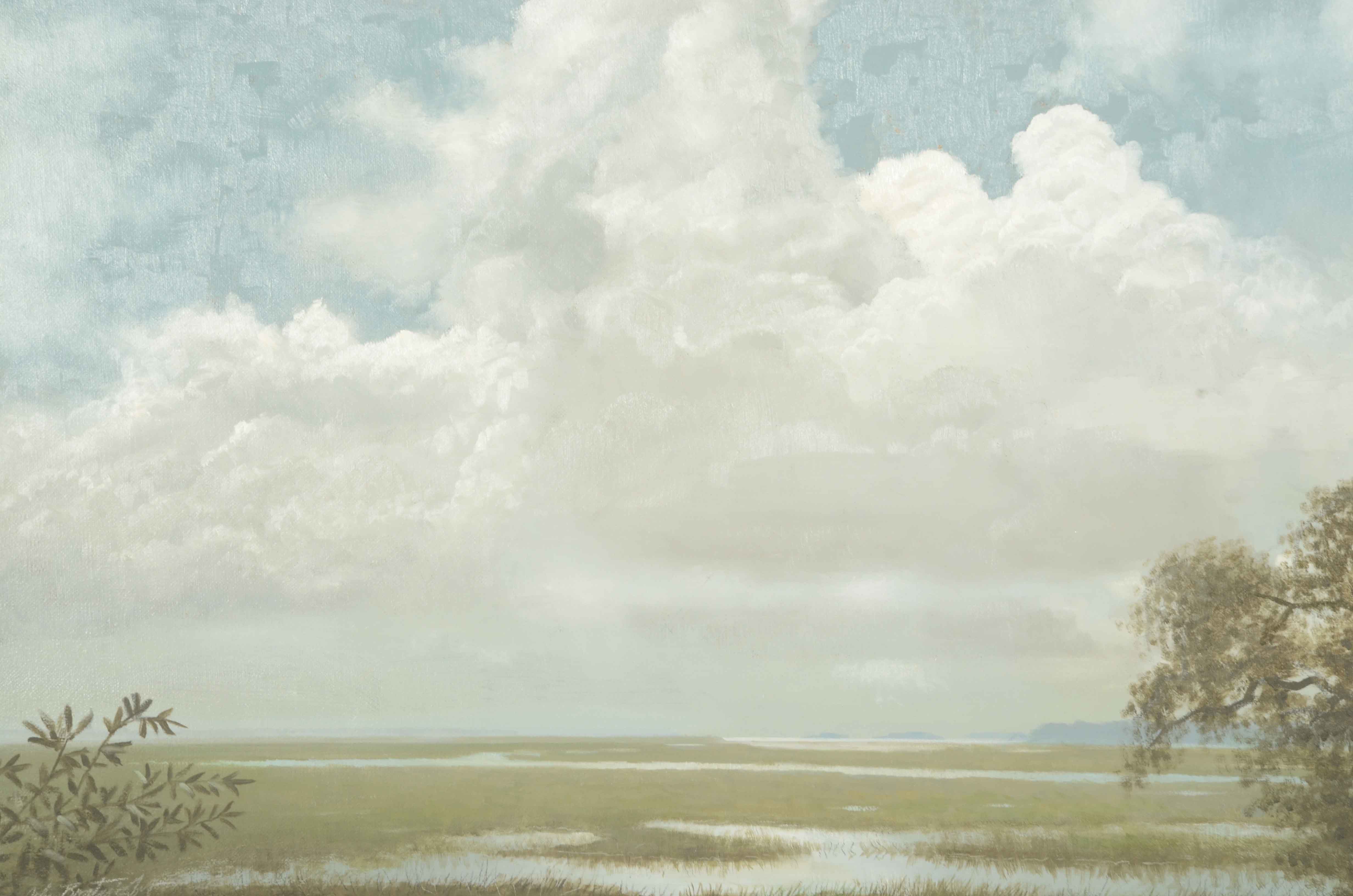 John Boatright Oil on Canvas Landscape Painting "Marshes"