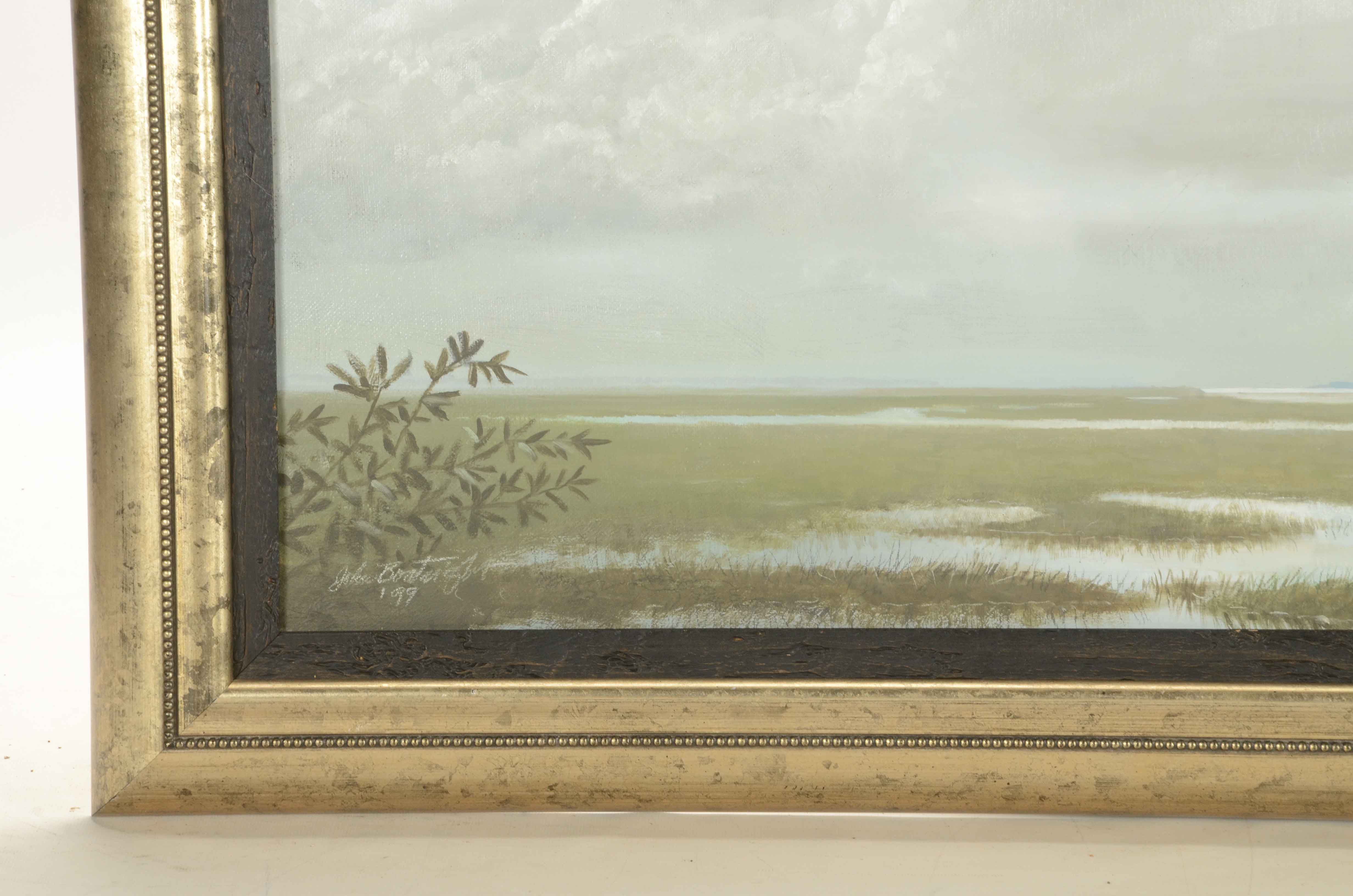 John Boatright Oil on Canvas Landscape Painting "Marshes"