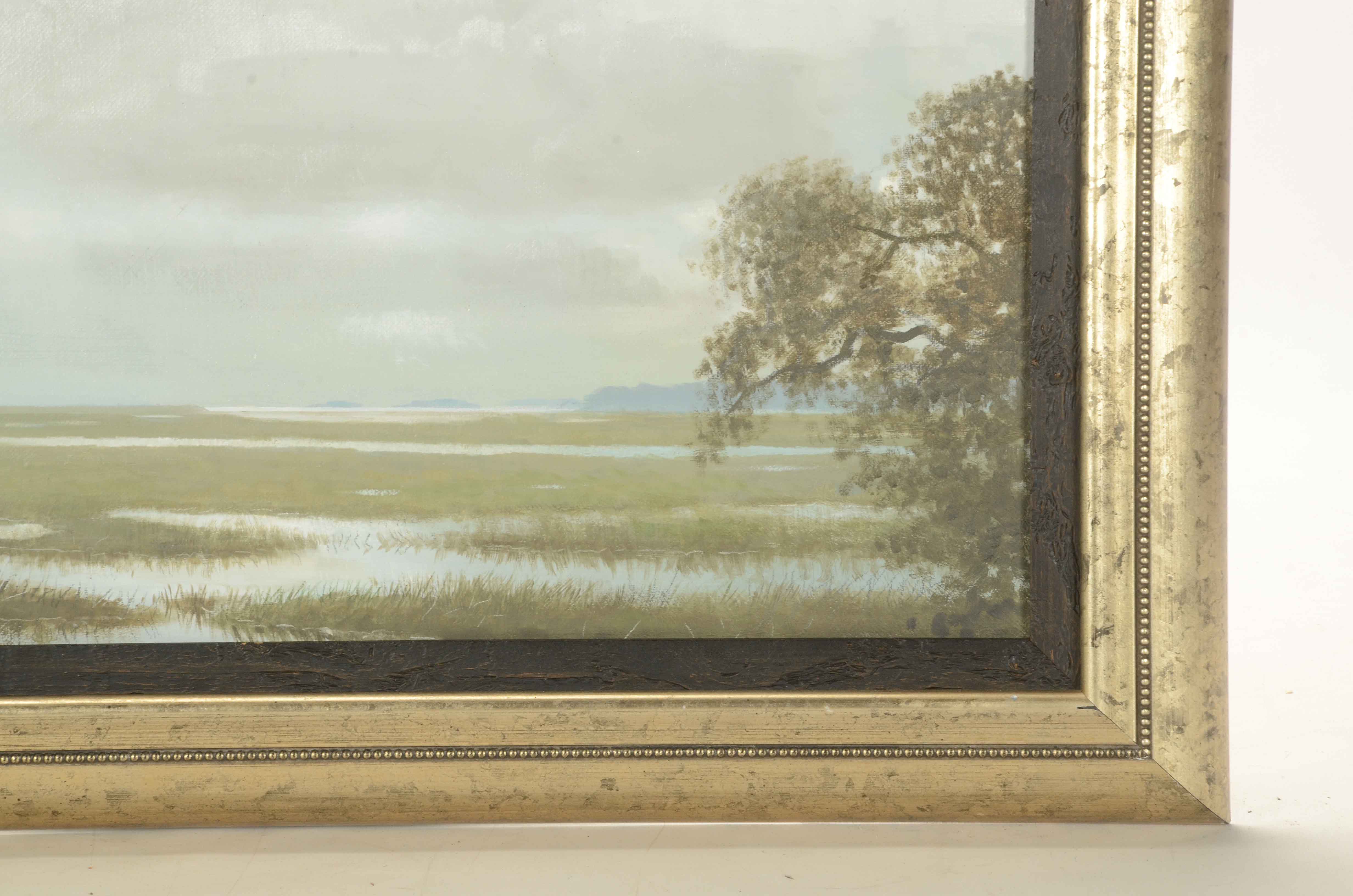 John Boatright Oil on Canvas Landscape Painting "Marshes"