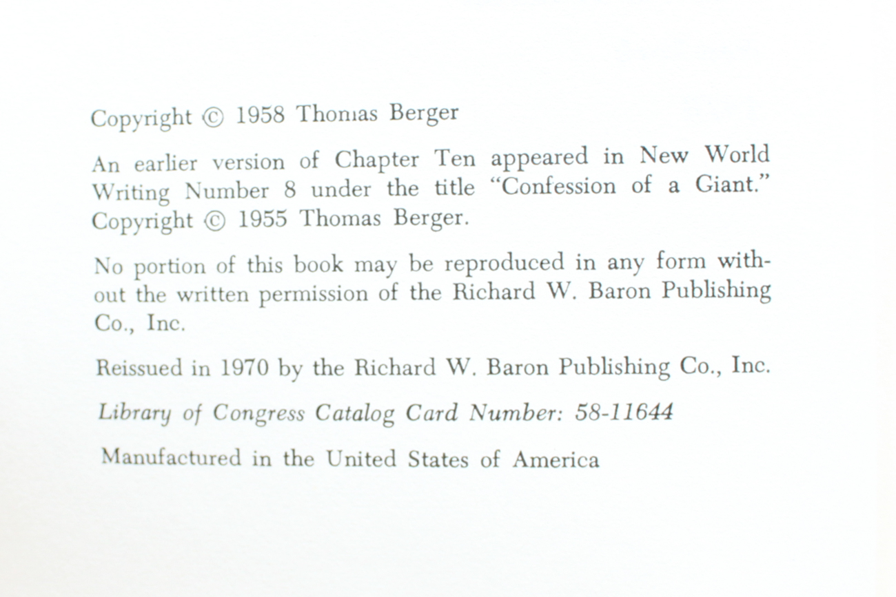 Thomas Berger Novels