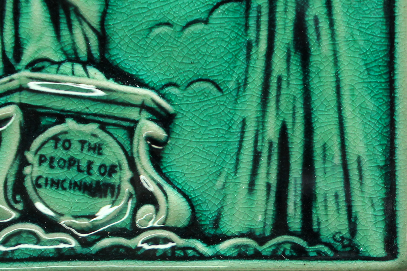 Rookwood Art Pottery Cincinnati Emerald Isle Fountain Square Tile