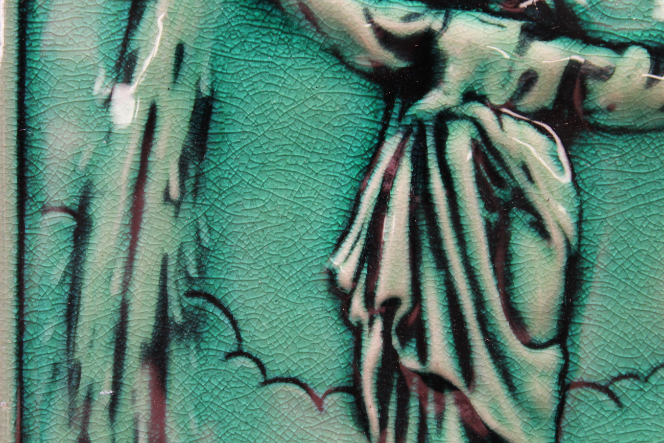 Rookwood Art Pottery Cincinnati Emerald Isle Fountain Square Tile