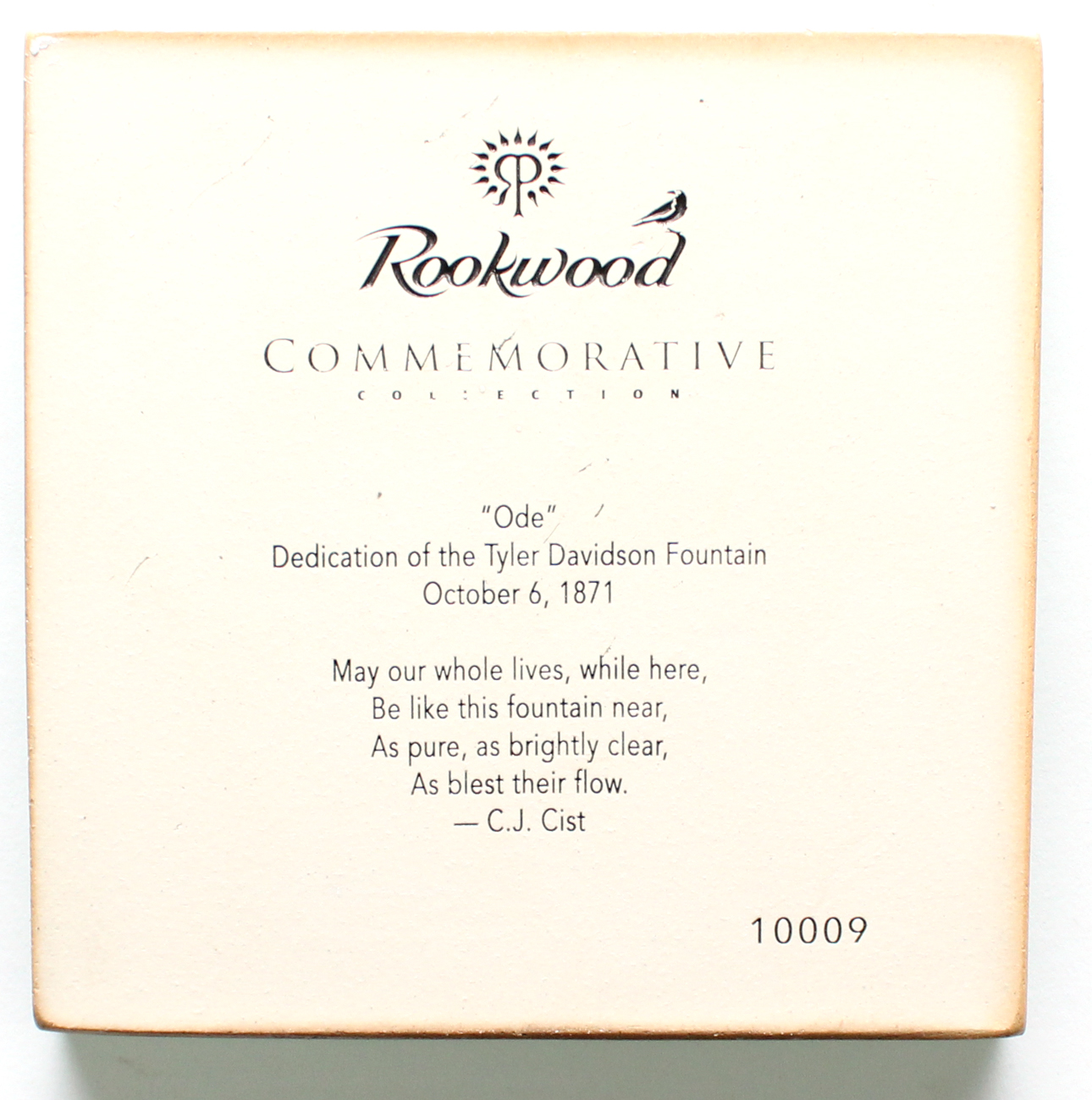 Rookwood Art Pottery Cincinnati Emerald Isle Fountain Square Tile