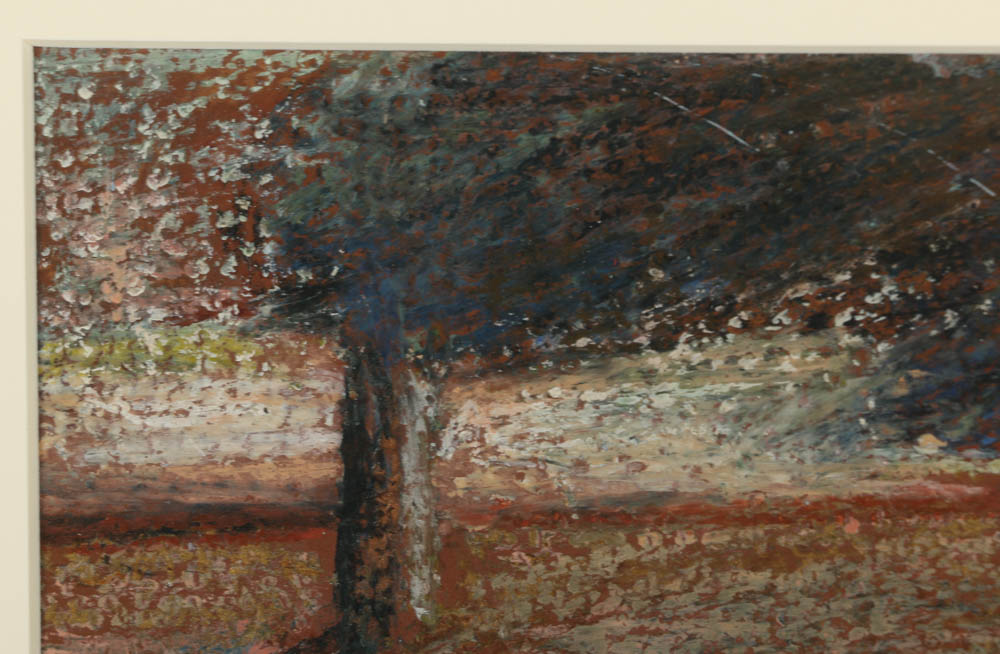 Edgar Hatten Oil Painting "Trees + Red"