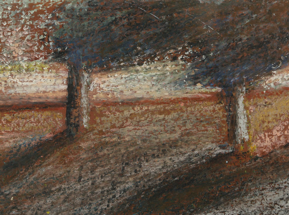 Edgar Hatten Oil Painting "Trees + Red"