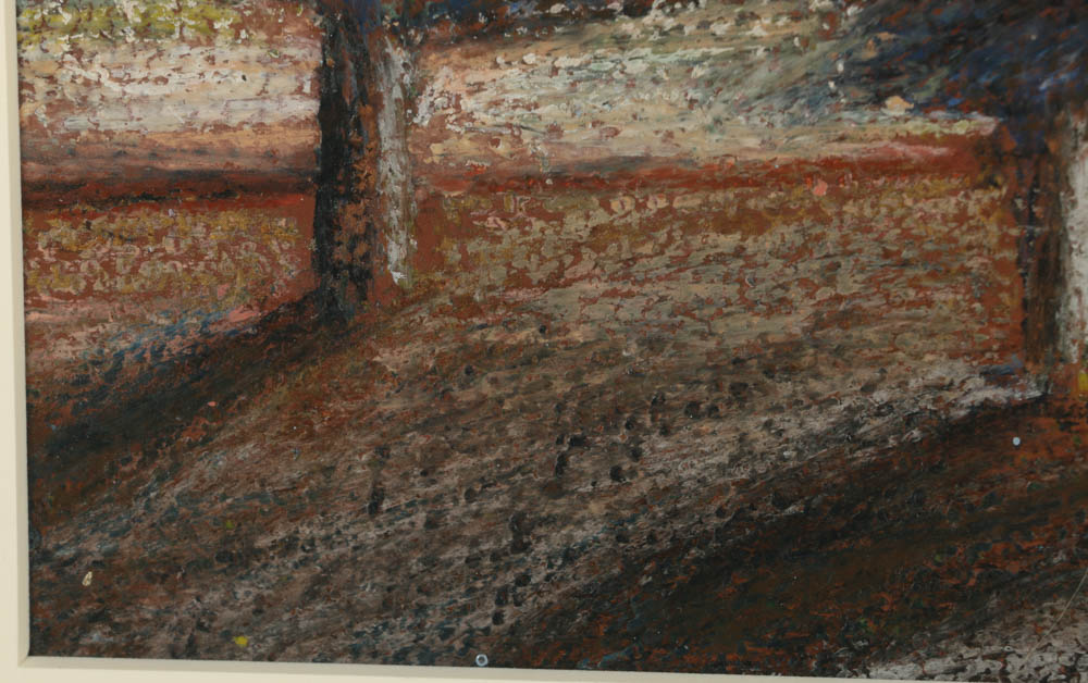 Edgar Hatten Oil Painting "Trees + Red"